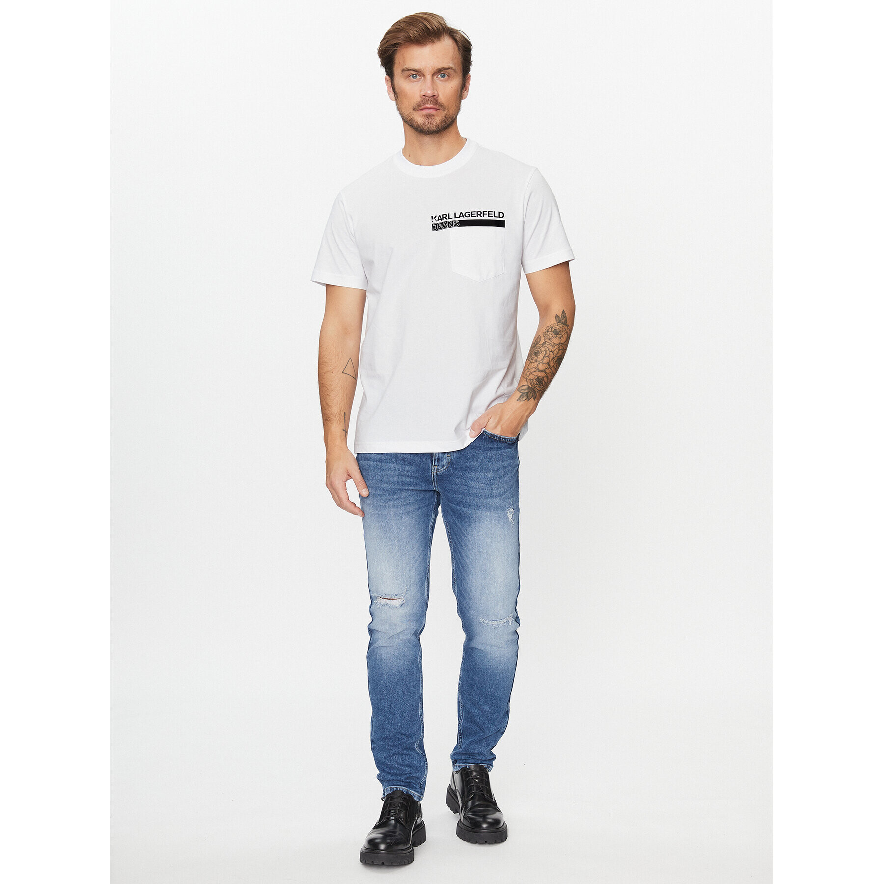 Karl Lagerfeld Jeans Дънки 235D1104 Син Slim Fit - Pepit.bg