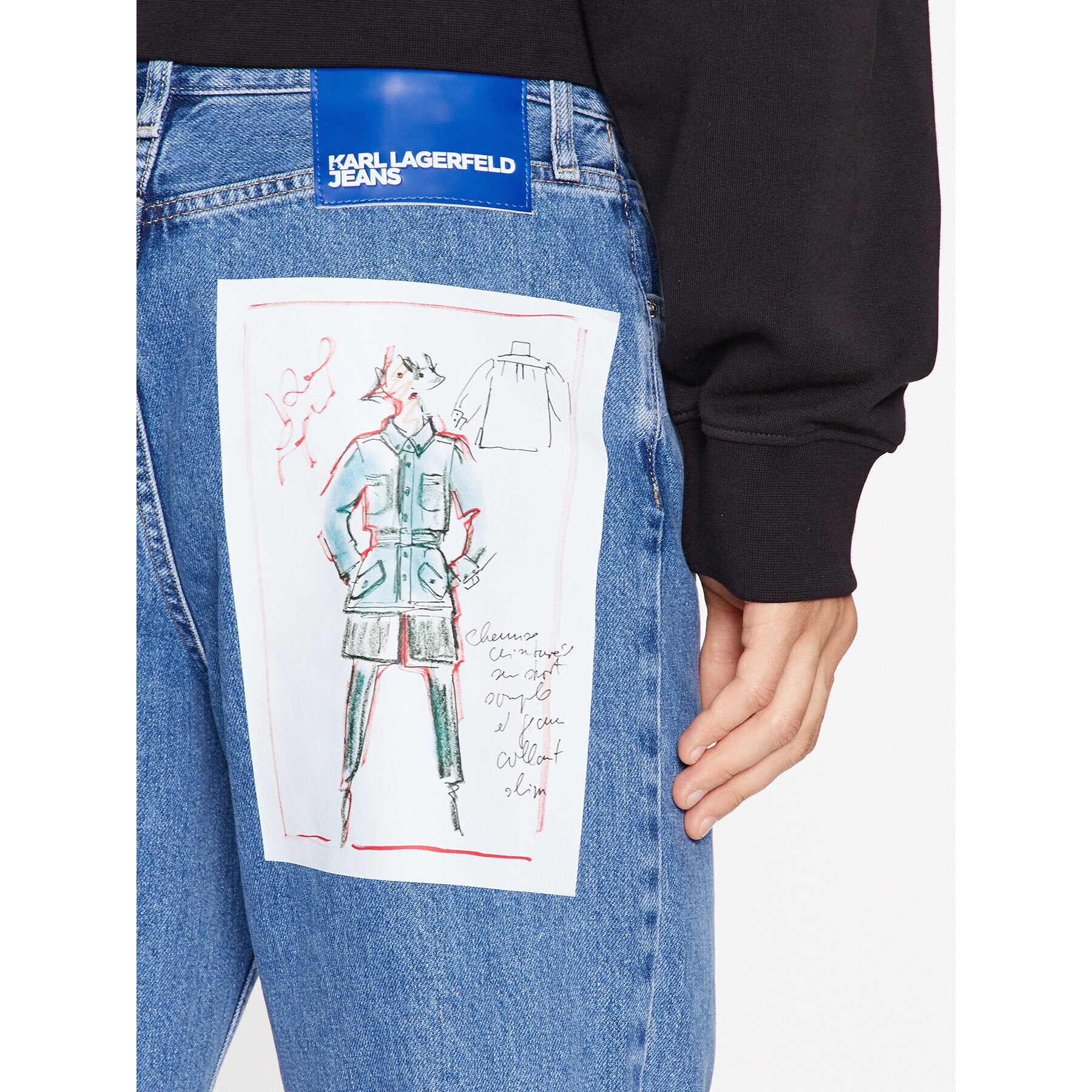 Karl Lagerfeld Jeans Дънки 235D1112 Син Relaxed Fit - Pepit.bg