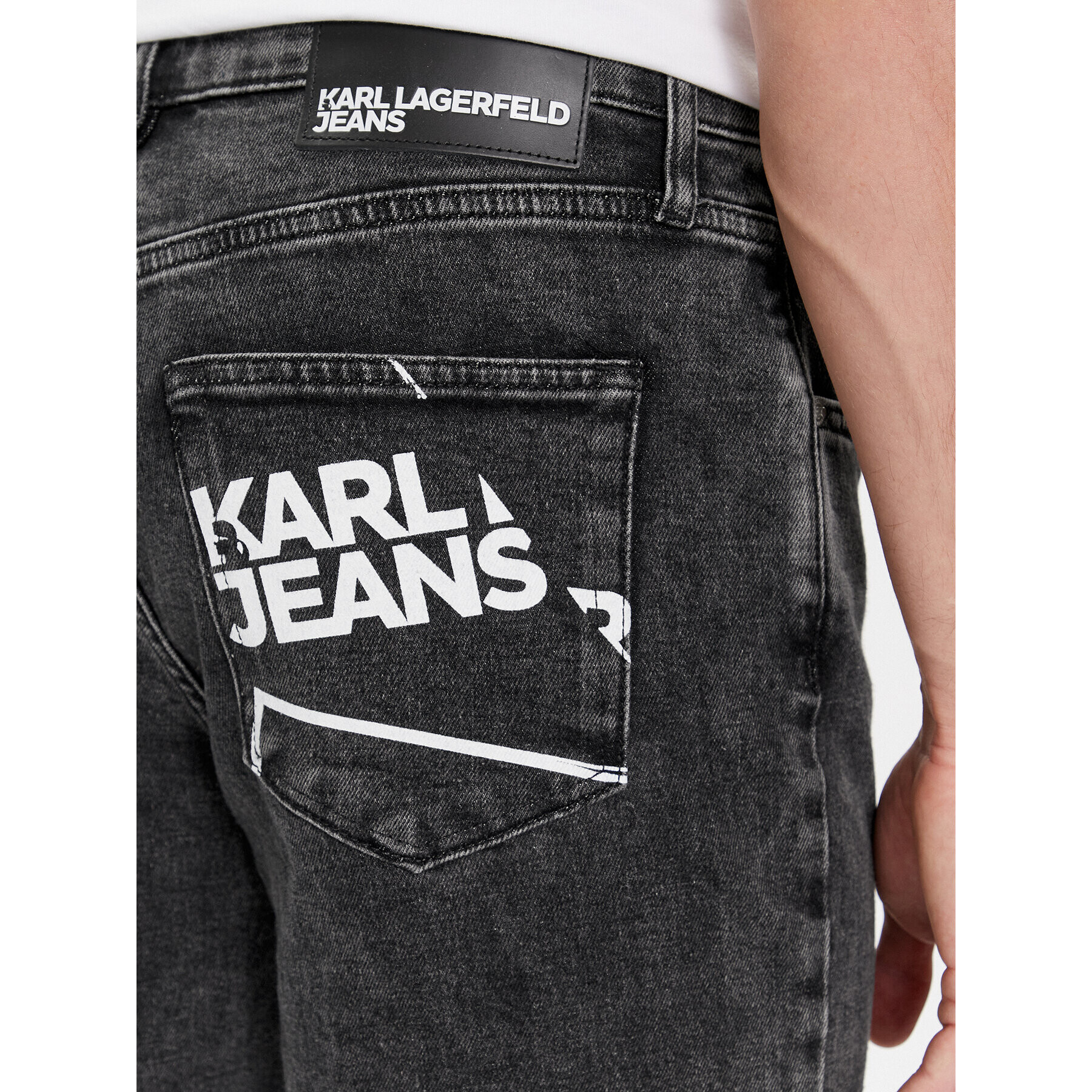 Karl Lagerfeld Jeans Дънки 240D1115 Сив Slim Fit - Pepit.bg