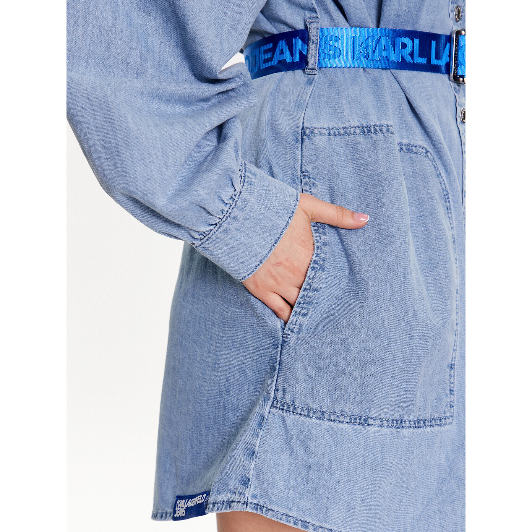 Karl Lagerfeld Jeans Дънкова рокля 231J1302 Син Regular Fit - Pepit.bg