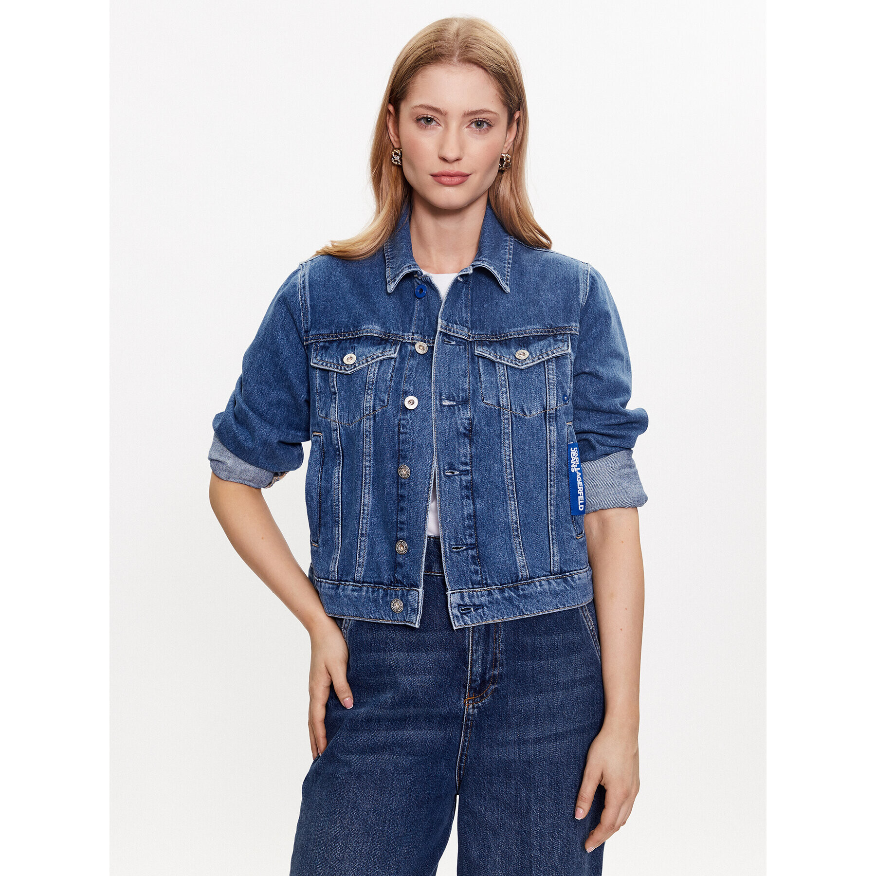 Karl Lagerfeld Jeans Дънково яке 231J1403 Син Regular Fit - Pepit.bg
