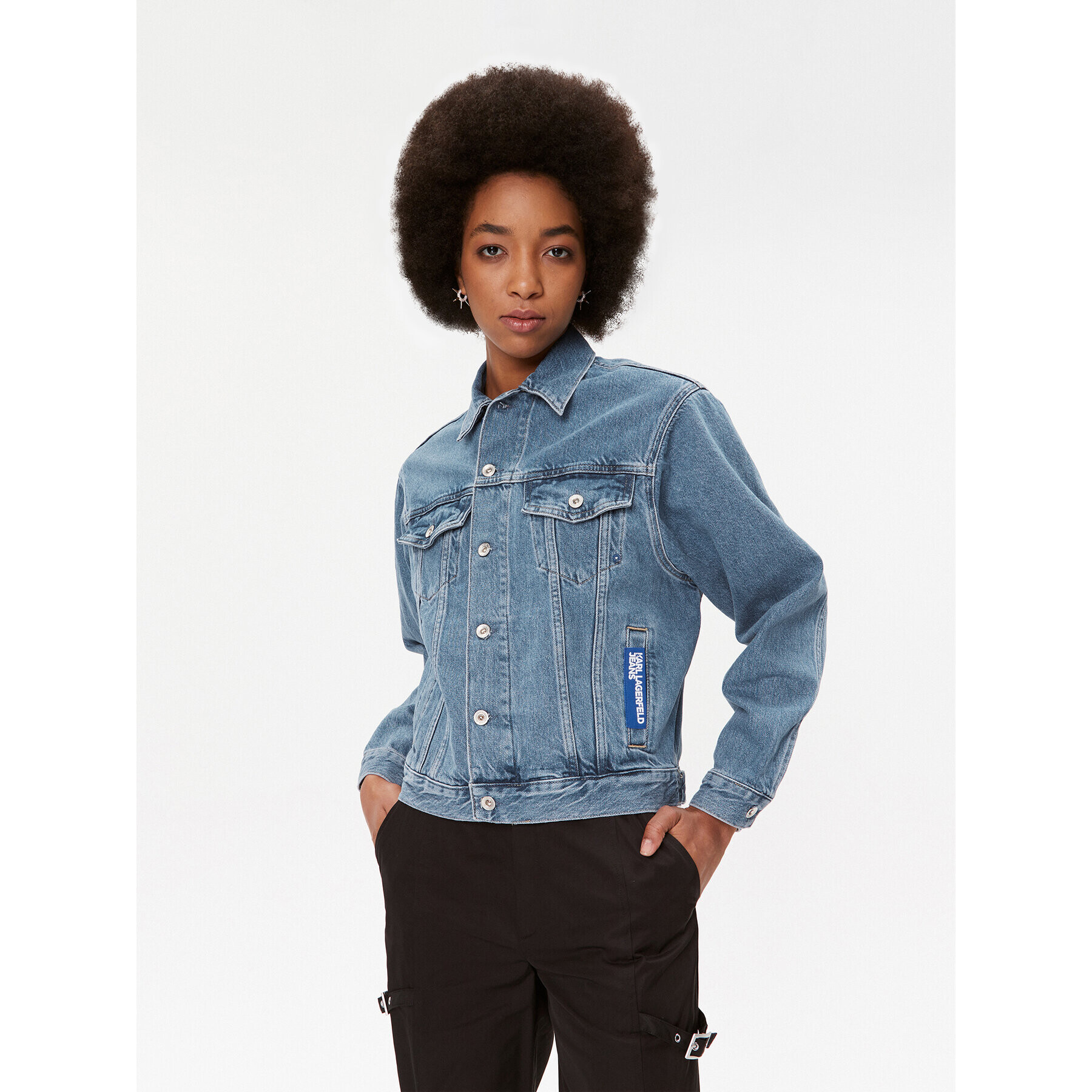 Karl Lagerfeld Jeans Дънково яке 235J1450 Син Regular Fit - Pepit.bg