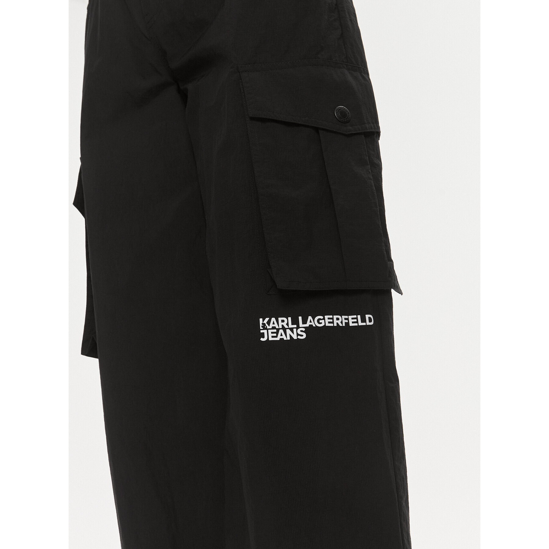 Karl Lagerfeld Jeans Карго панталони 240J1002 Черен Regular Fit - Pepit.bg