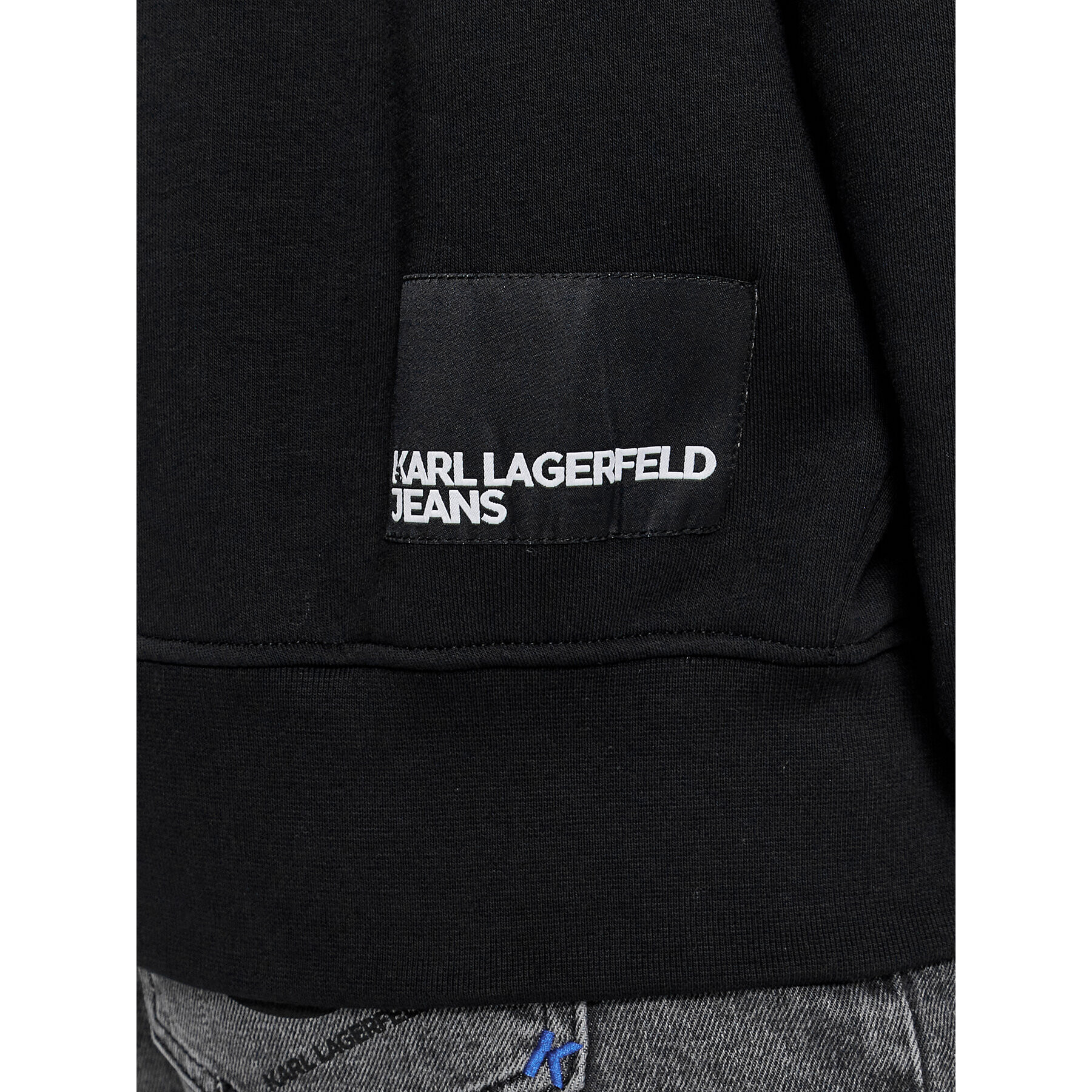 Karl Lagerfeld Jeans KARL LAGERFELD Суитшърт Klj Stripe Logo Sweat 236D1855 Черен Regular Fit - Pepit.bg