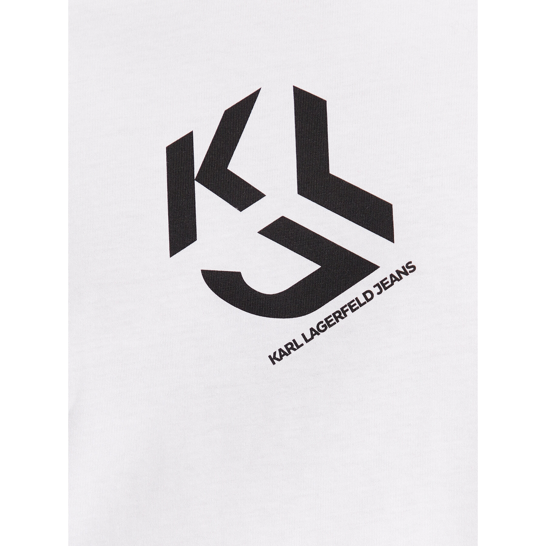 Karl Lagerfeld Jeans KARL LAGERFELD Тишърт Klj Regular Monogram Sslv Tee 236D1704 Бял Regular Fit - Pepit.bg