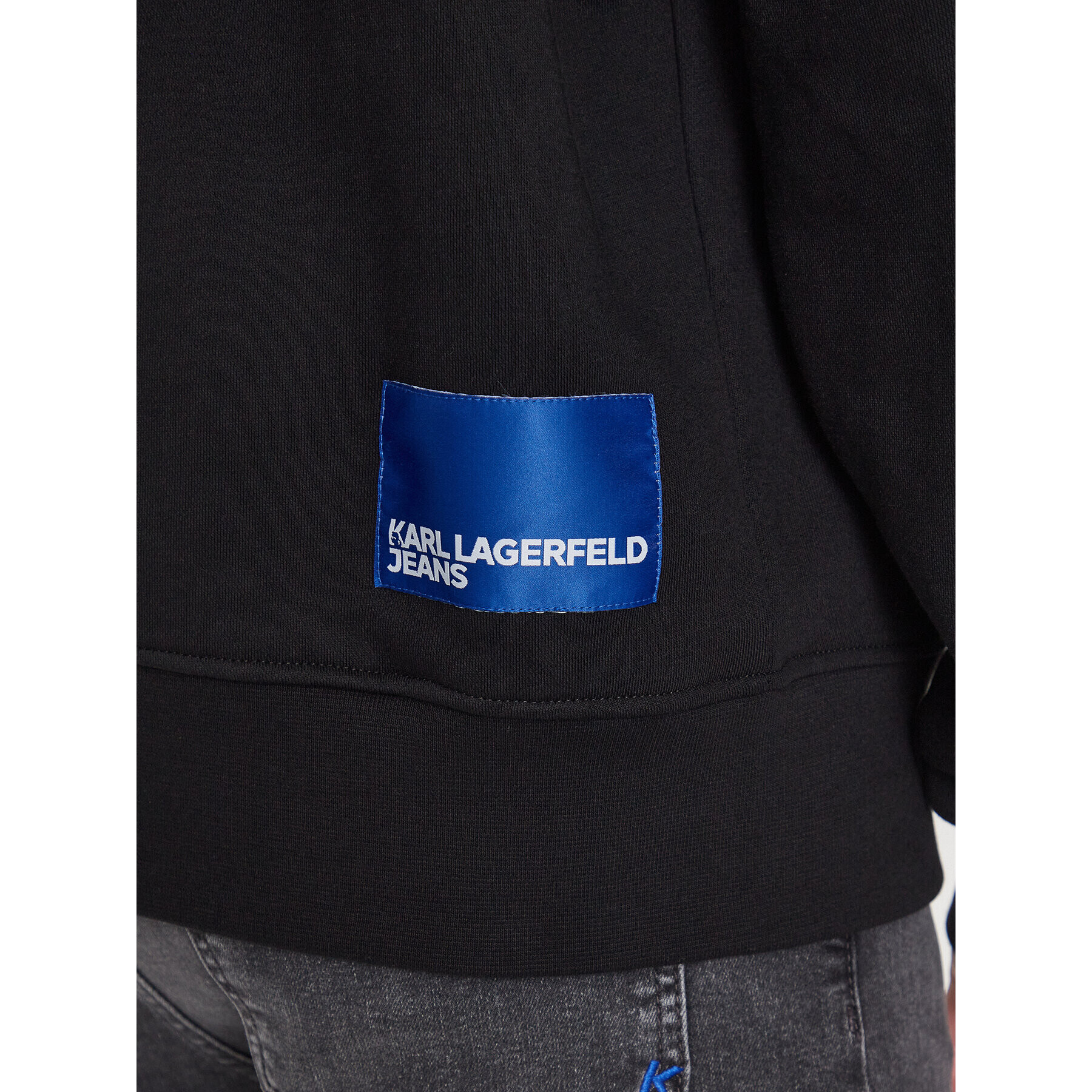 Karl Lagerfeld Jeans Суитшърт 231D1850 Черен Regular Fit - Pepit.bg