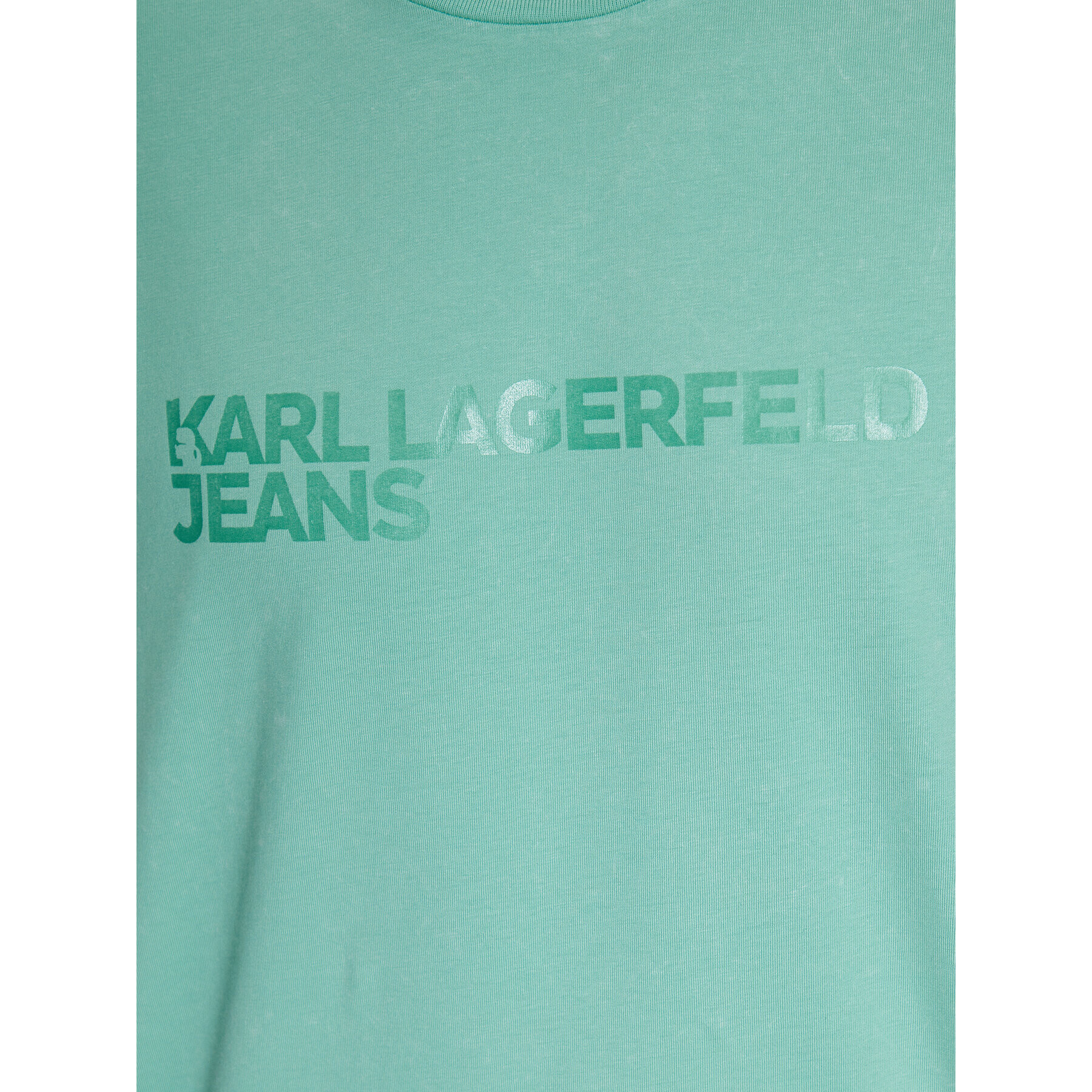 Karl Lagerfeld Jeans Тишърт 231D1750 Зелен Regular Fit - Pepit.bg