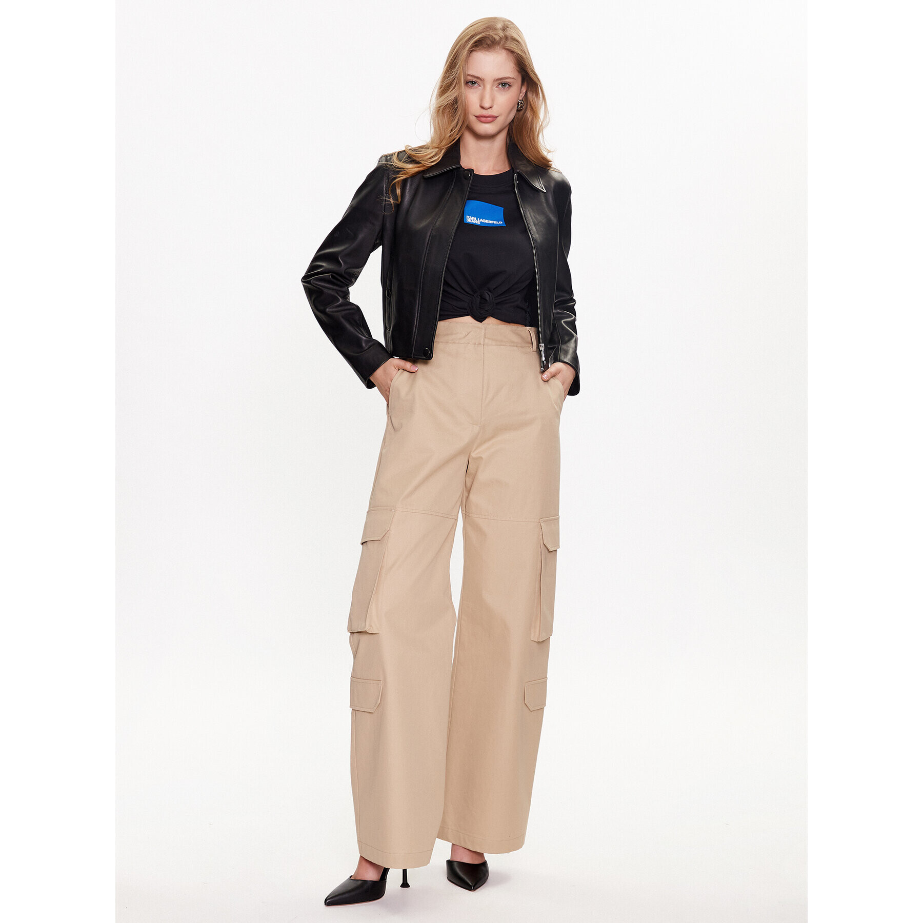 Karl Lagerfeld Jeans Тишърт 231J1706 Черен Regular Fit - Pepit.bg