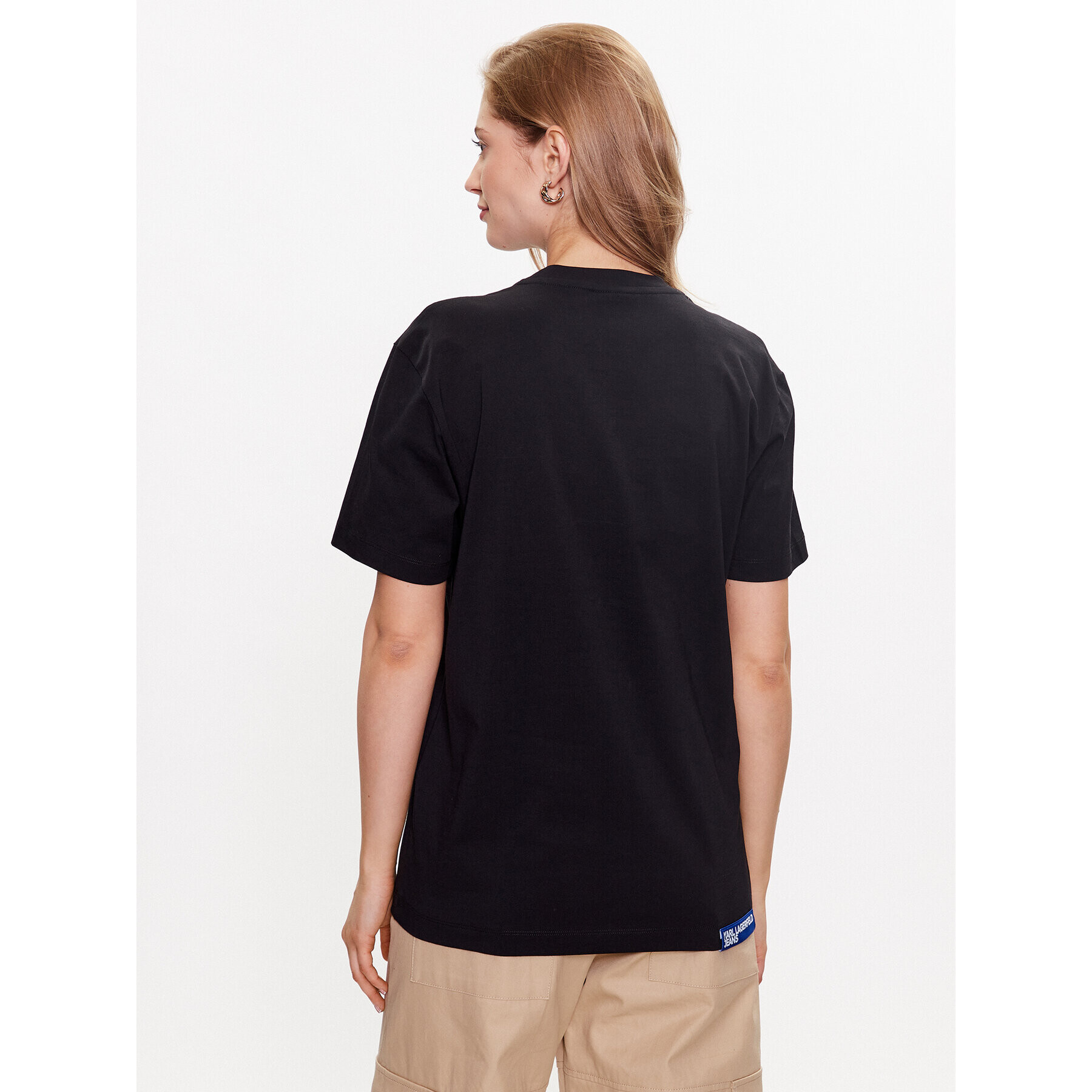 Karl Lagerfeld Jeans Тишърт 231J1706 Черен Regular Fit - Pepit.bg