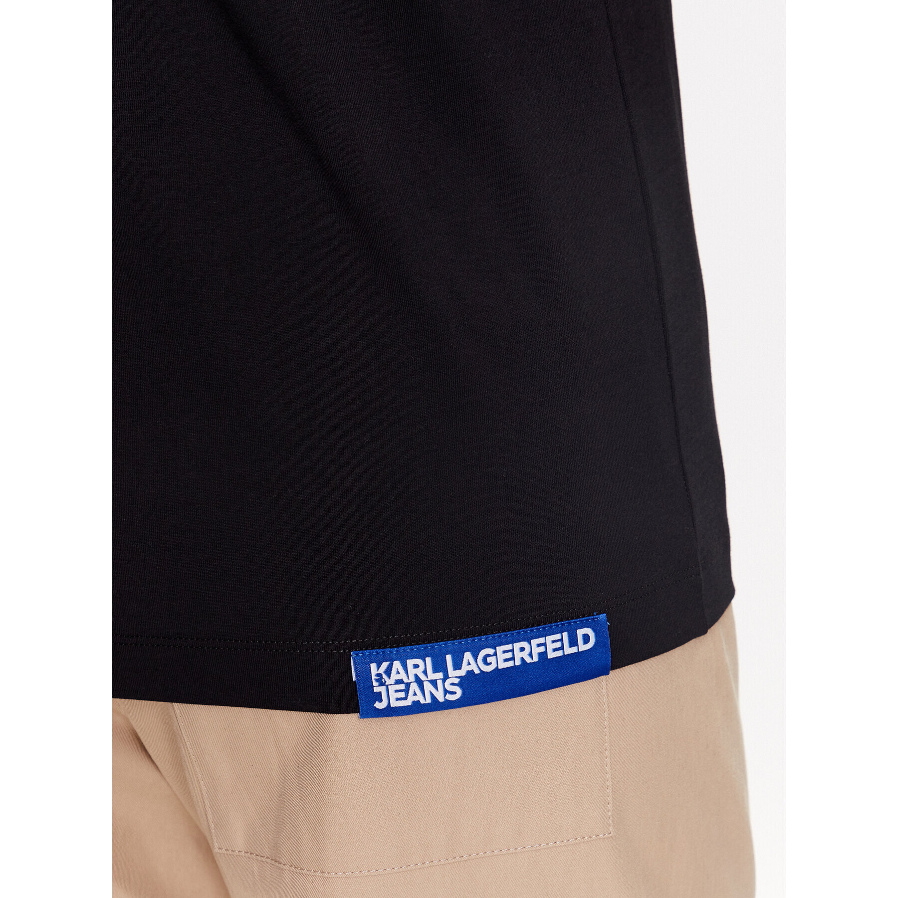 Karl Lagerfeld Jeans Тишърт 231J1706 Черен Regular Fit - Pepit.bg