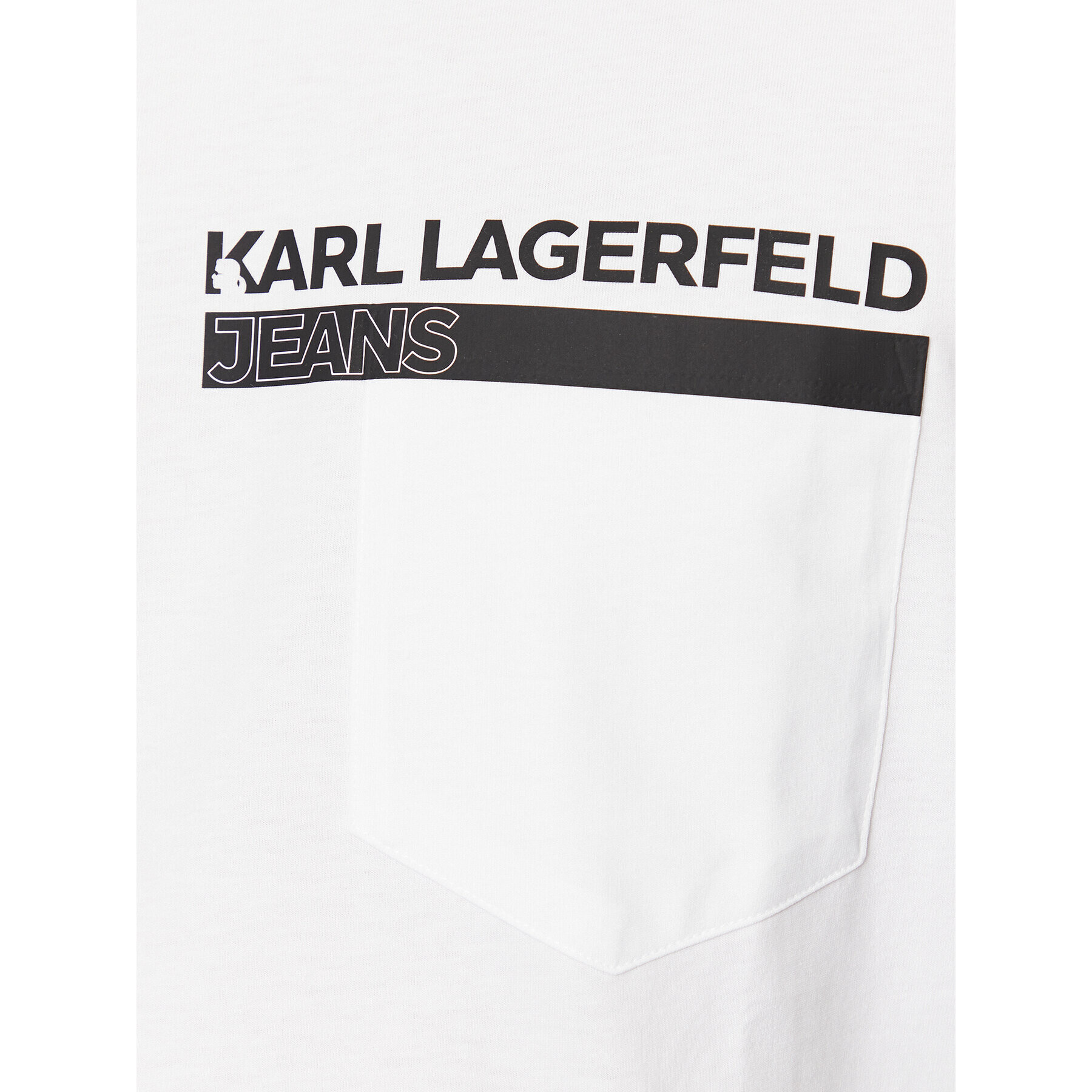 Karl Lagerfeld Jeans Тишърт 235D1701 Бял Regular Fit - Pepit.bg