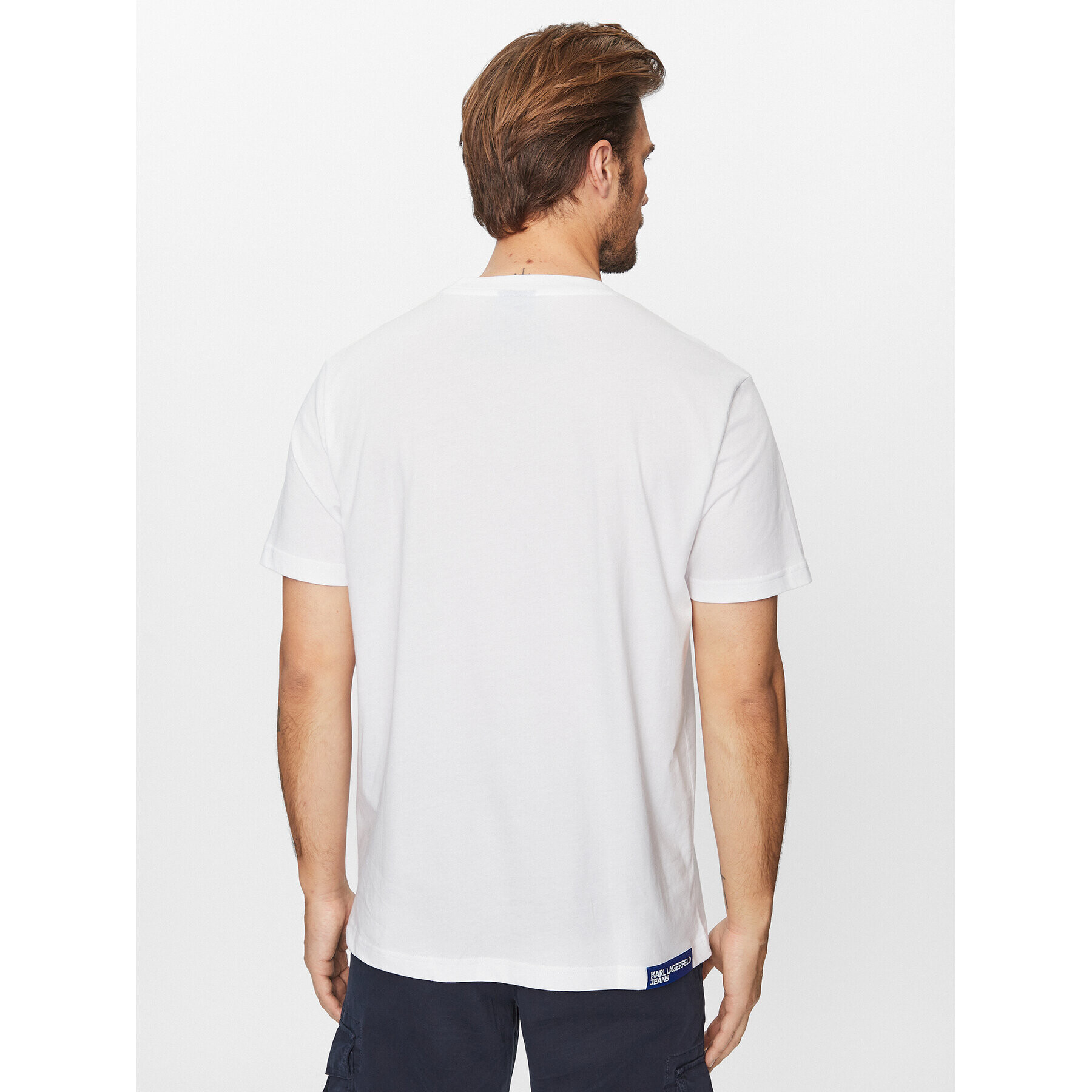 Karl Lagerfeld Jeans Тишърт 235D1707 Бял Regular Fit - Pepit.bg