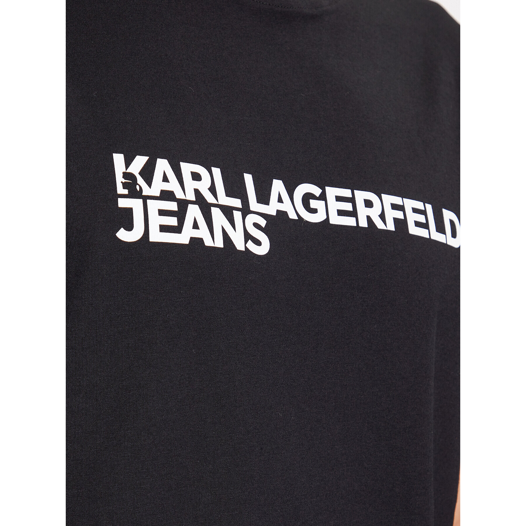 Karl Lagerfeld Jeans Тишърт 235D1707 Черен Regular Fit - Pepit.bg