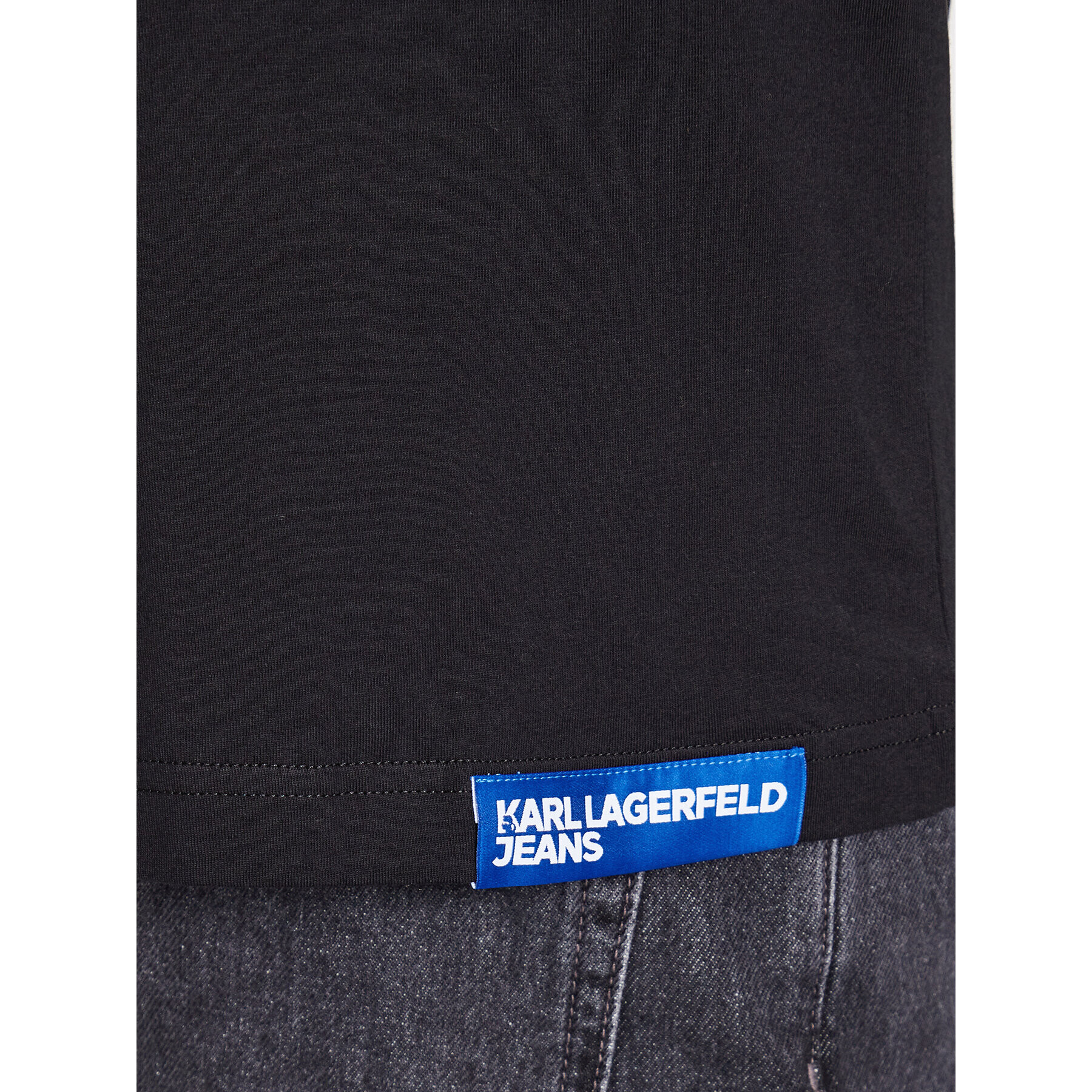 Karl Lagerfeld Jeans Тишърт 235D1707 Черен Regular Fit - Pepit.bg