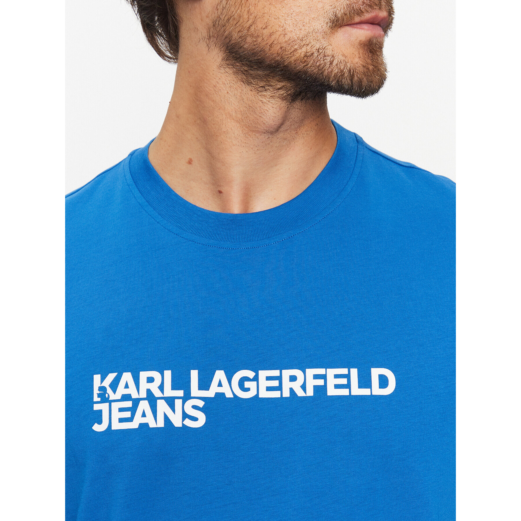 Karl Lagerfeld Jeans Тишърт 235D1707 Син Regular Fit - Pepit.bg