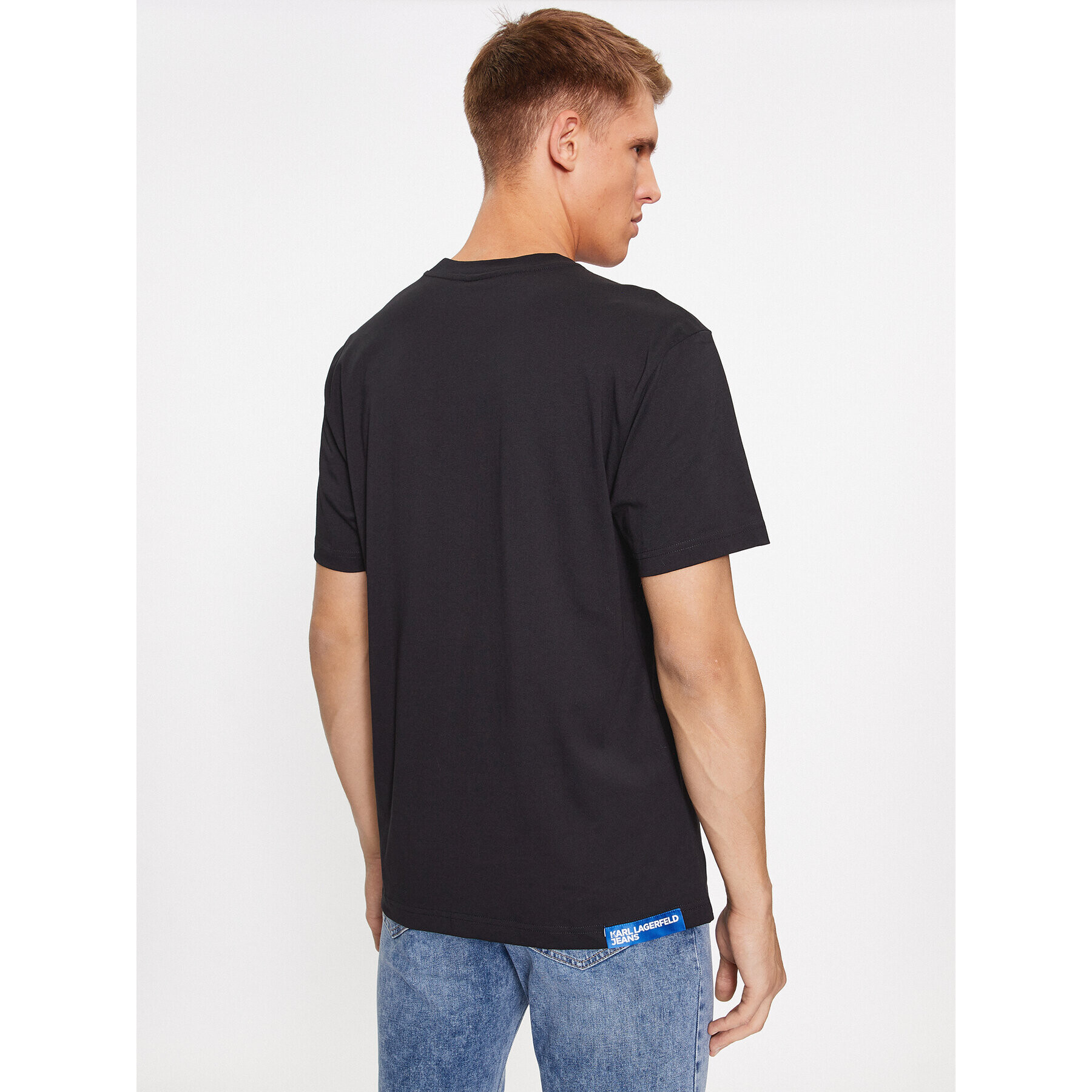 Karl Lagerfeld Jeans Тишърт 235D1709 Черен Regular Fit - Pepit.bg