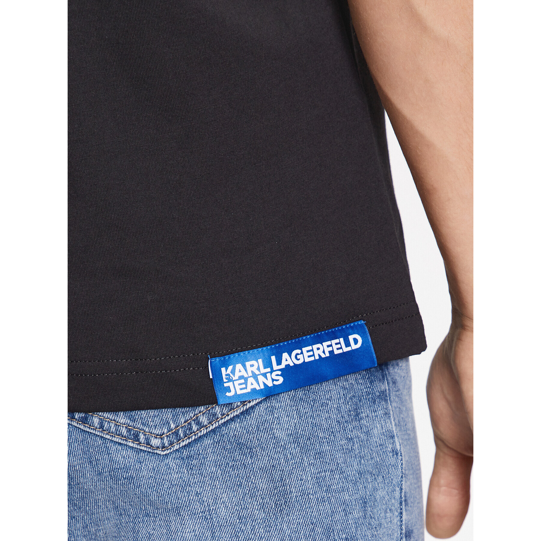 Karl Lagerfeld Jeans Тишърт 235D1709 Черен Regular Fit - Pepit.bg