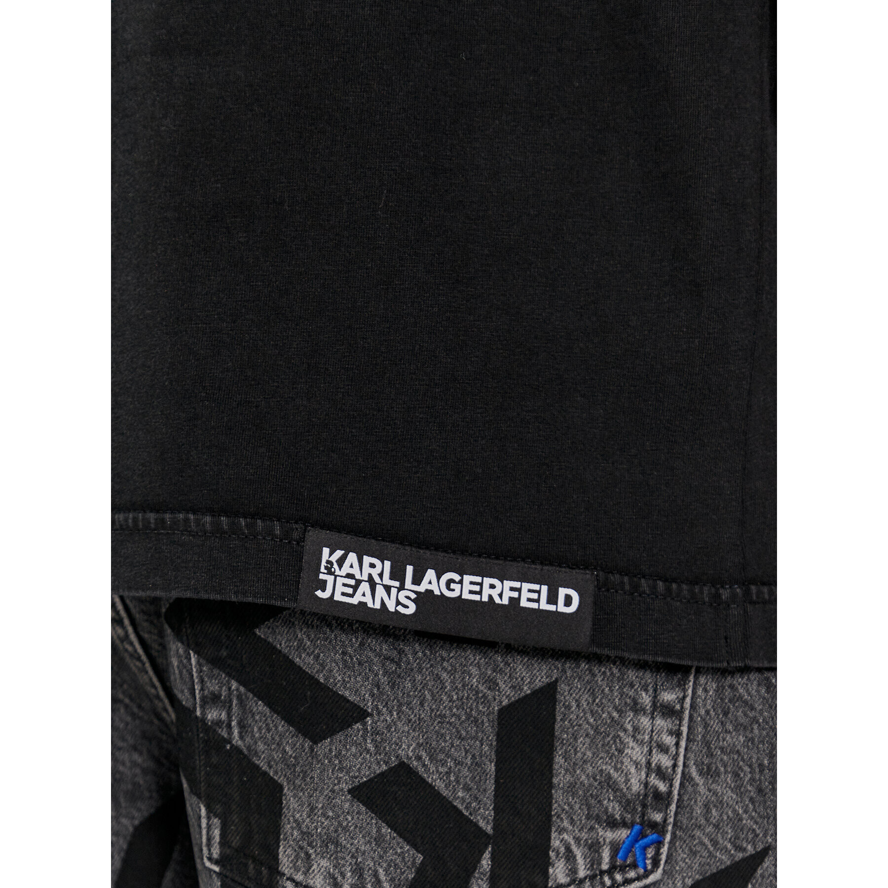 Karl Lagerfeld Jeans Тишърт 240D1705 Черен Regular Fit - Pepit.bg