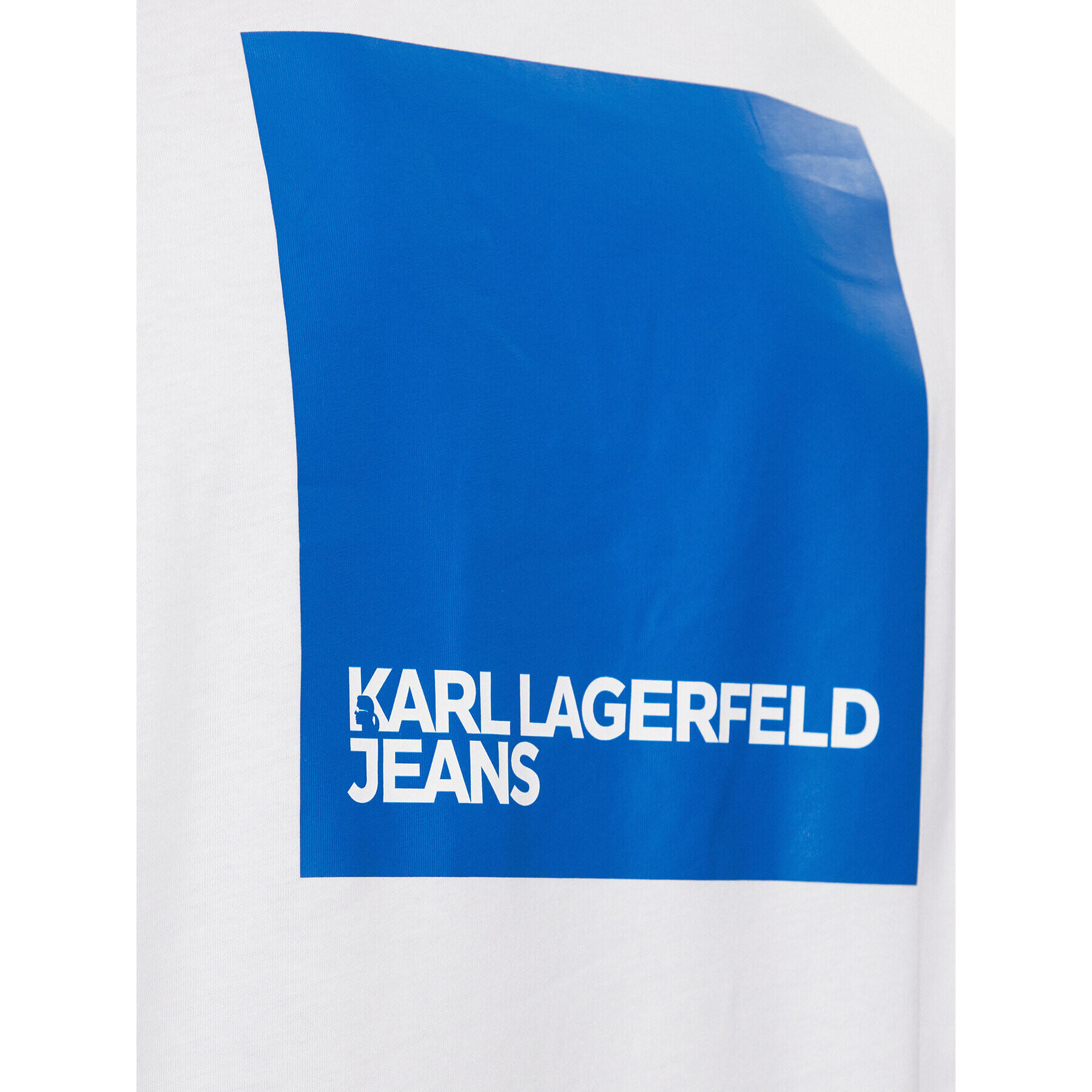 Karl Lagerfeld Jeans Тишърт Logo 231D1704 Бял Relaxed Fit - Pepit.bg