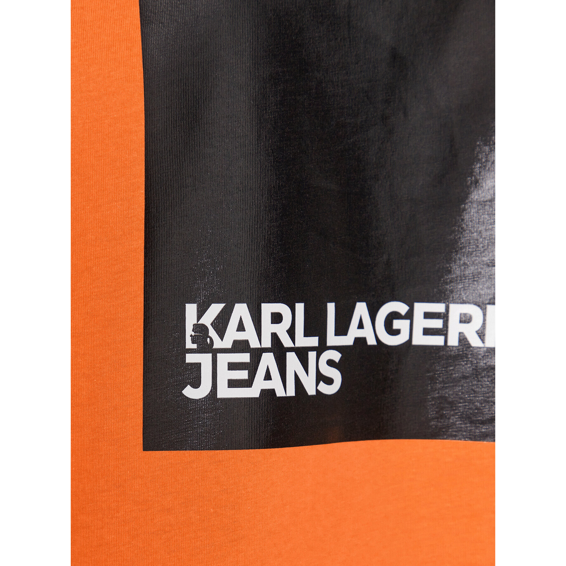 Karl Lagerfeld Jeans Тишърт Logo 231D1704 Оранжев Relaxed Fit - Pepit.bg