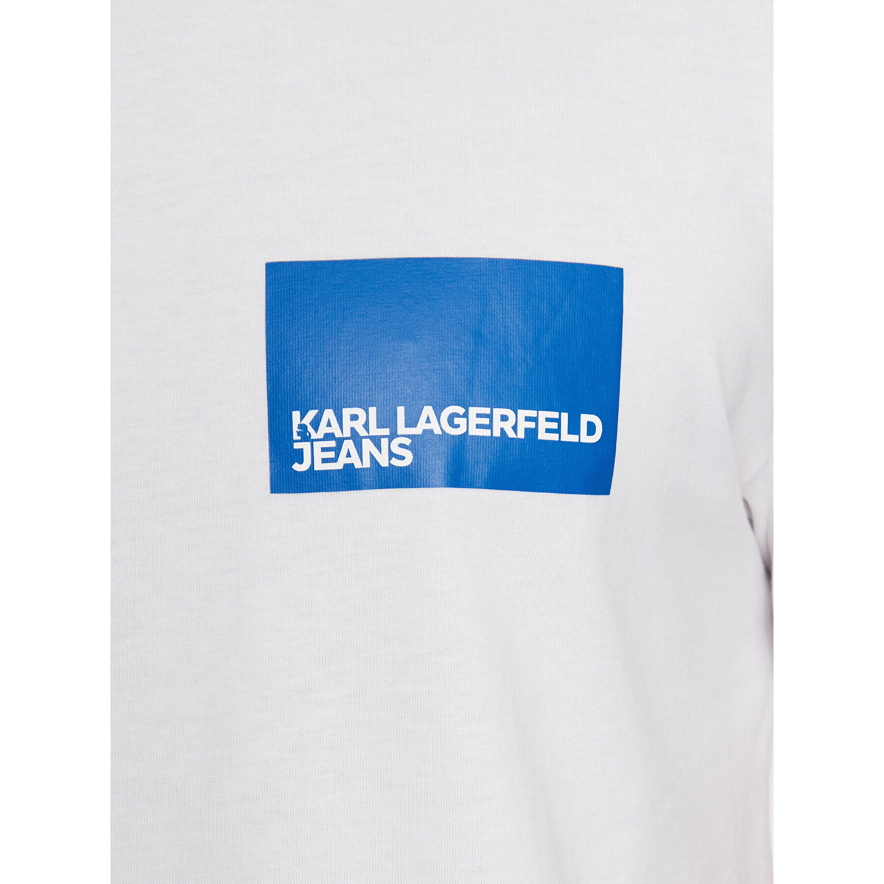 Karl Lagerfeld Jeans Тишърт Logo 231D1706 Бял Regular Fit - Pepit.bg