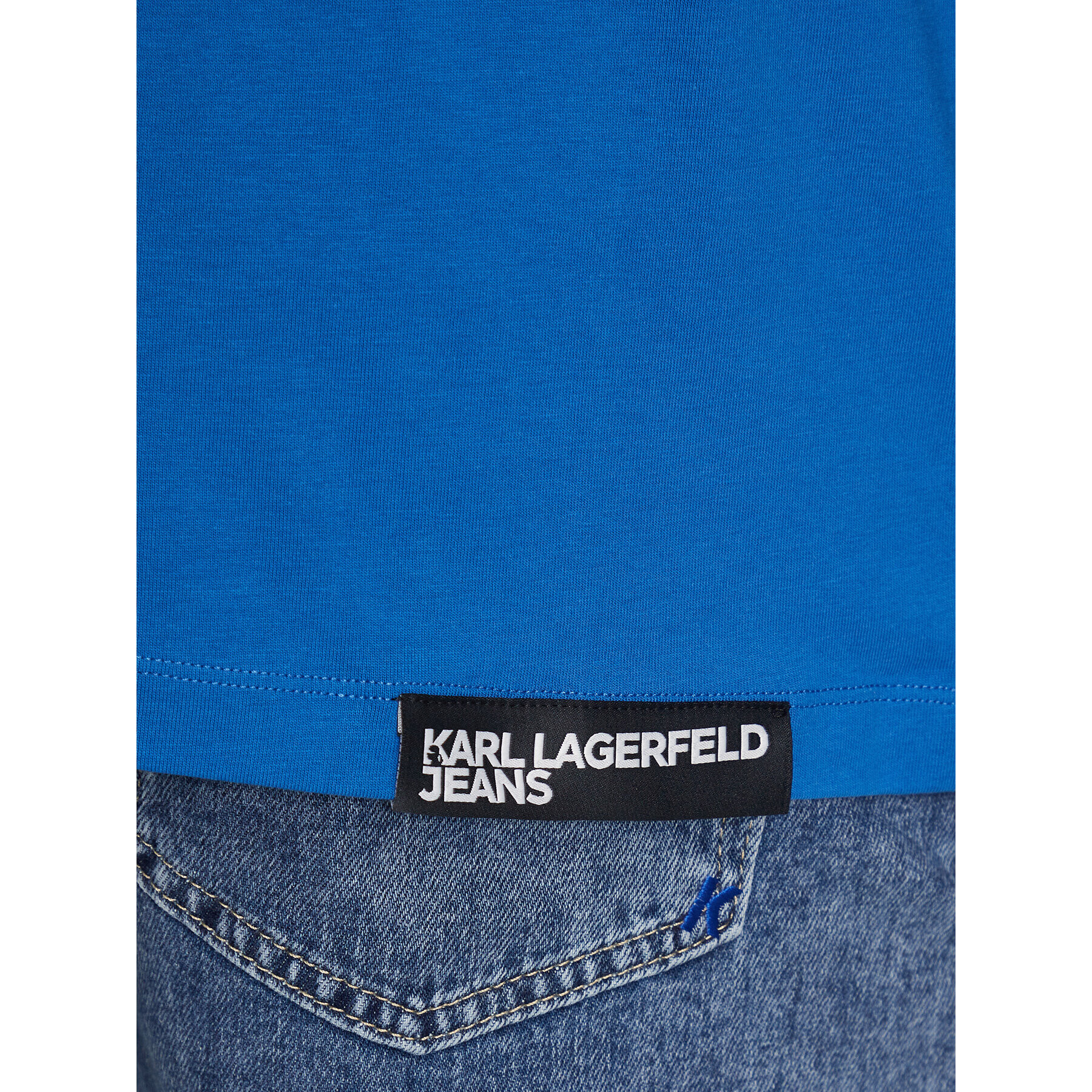 Karl Lagerfeld Jeans Тишърт Logo 231D1706 Син Regular Fit - Pepit.bg