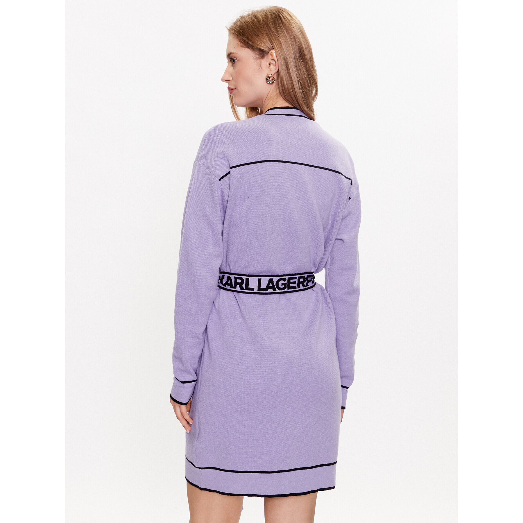 KARL LAGERFELD Кардиган 230W2011 Виолетов Regular Fit - Pepit.bg