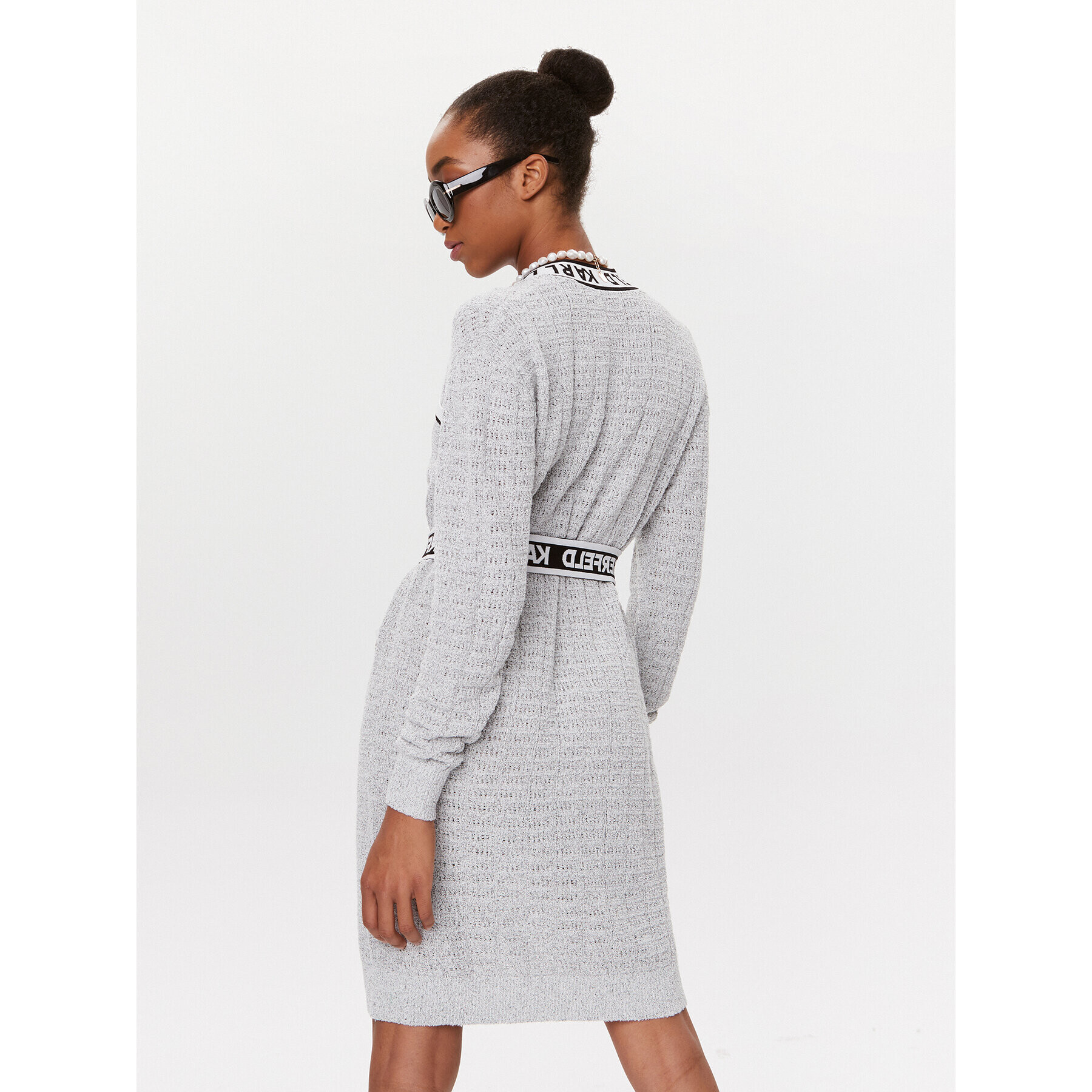 KARL LAGERFELD Кардиган 235W2006 Сив Regular Fit - Pepit.bg