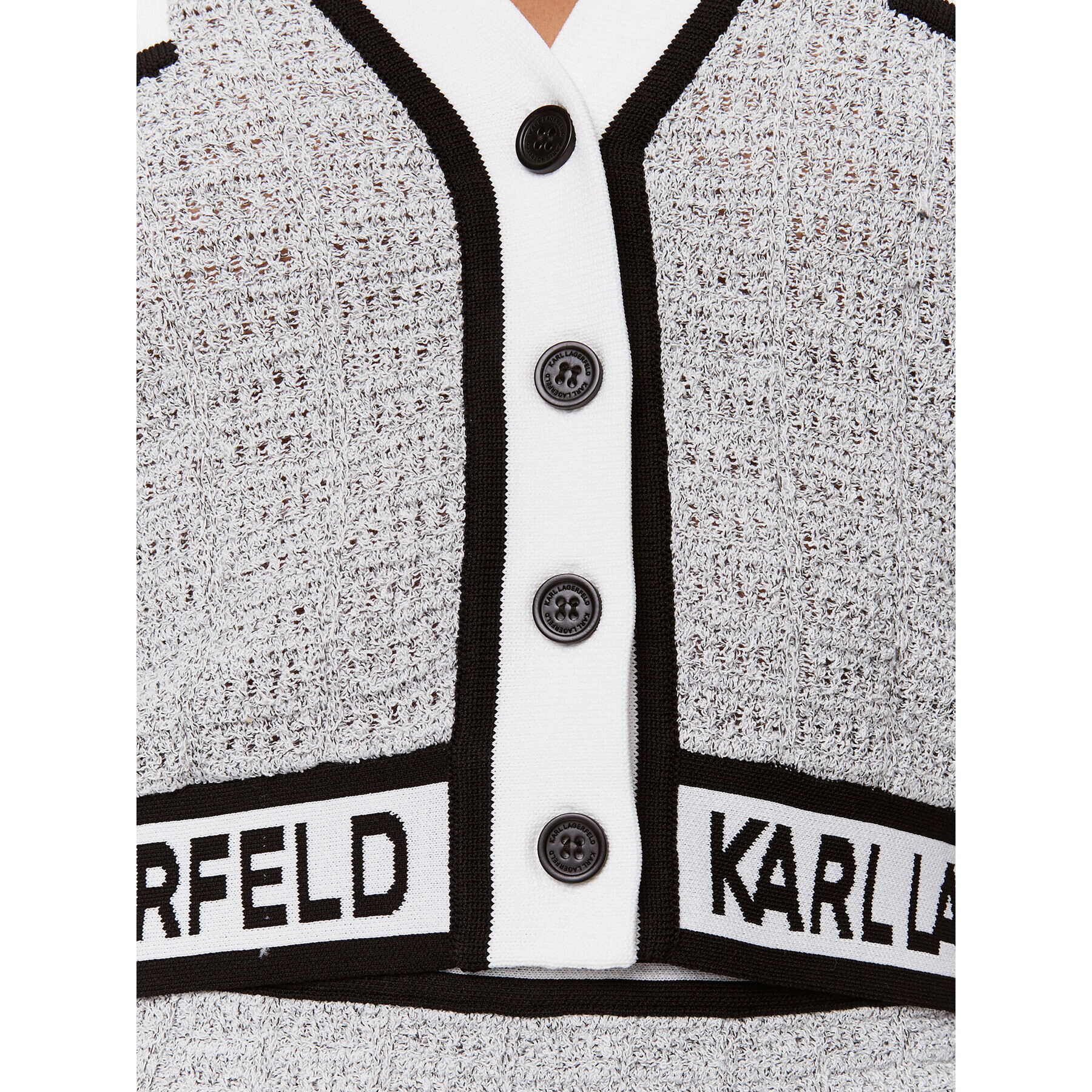 KARL LAGERFELD Кардиган 235W2007 Сив Regular Fit - Pepit.bg