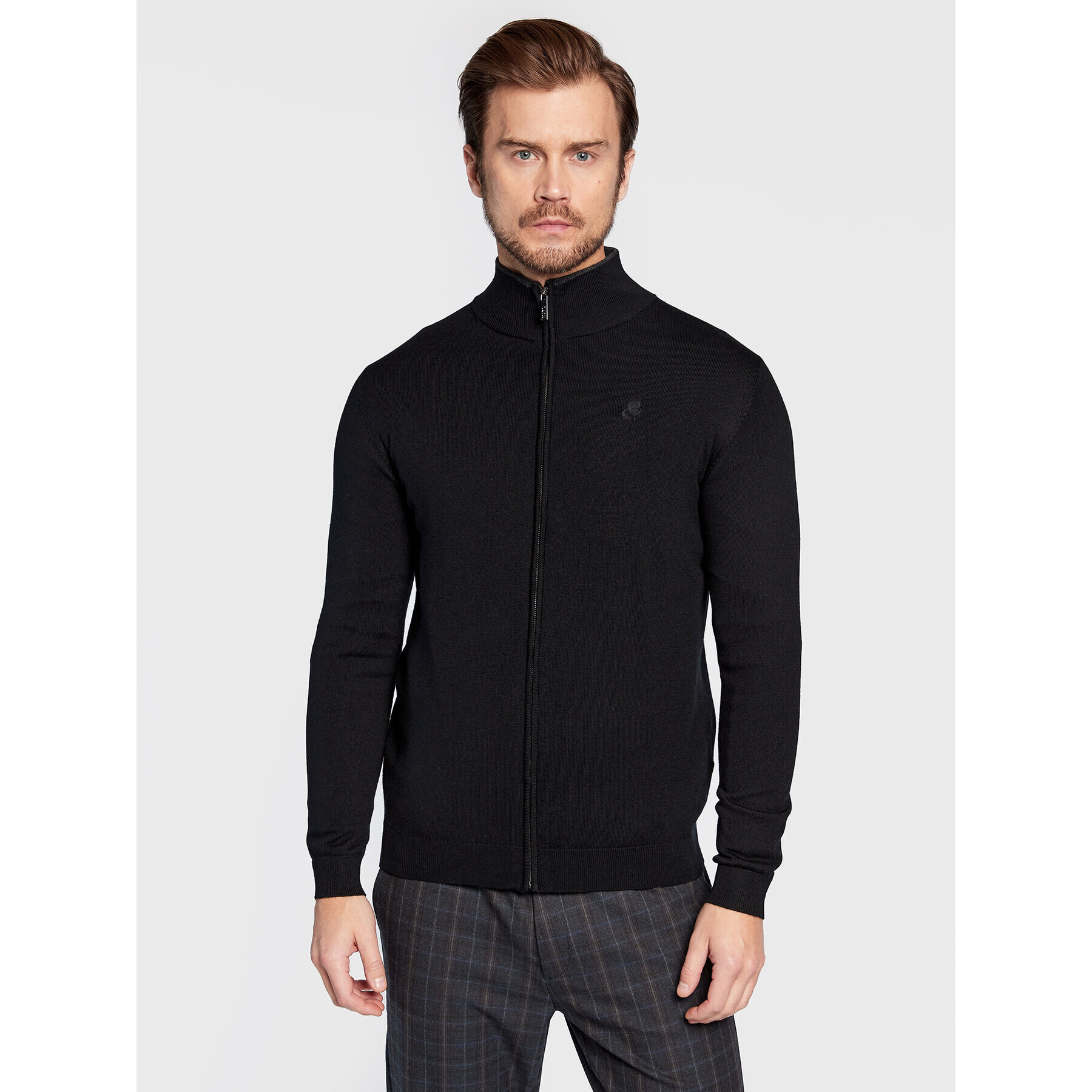 KARL LAGERFELD Кардиган 655004 524399 Черен Regular Fit - Pepit.bg