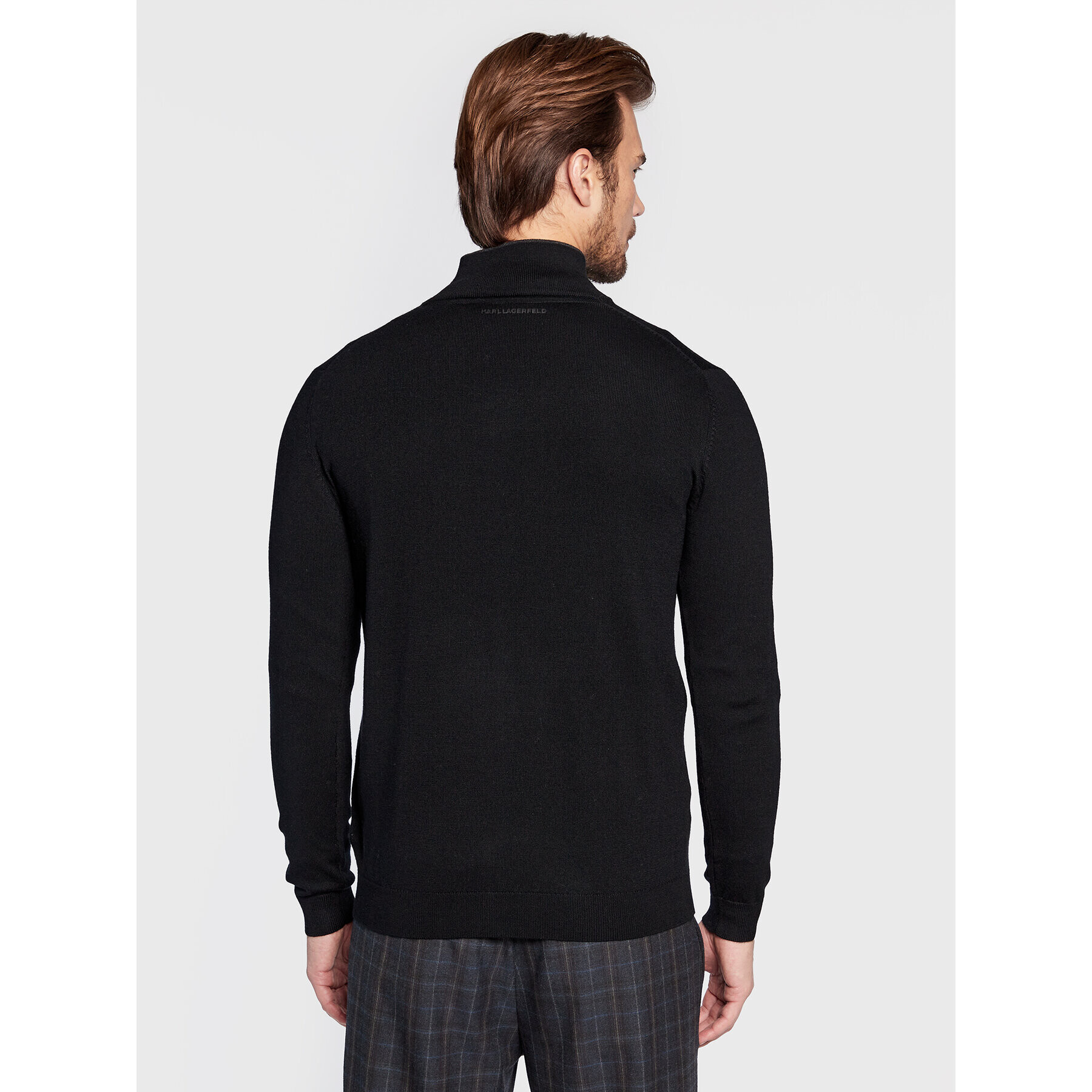 KARL LAGERFELD Кардиган 655004 524399 Черен Regular Fit - Pepit.bg