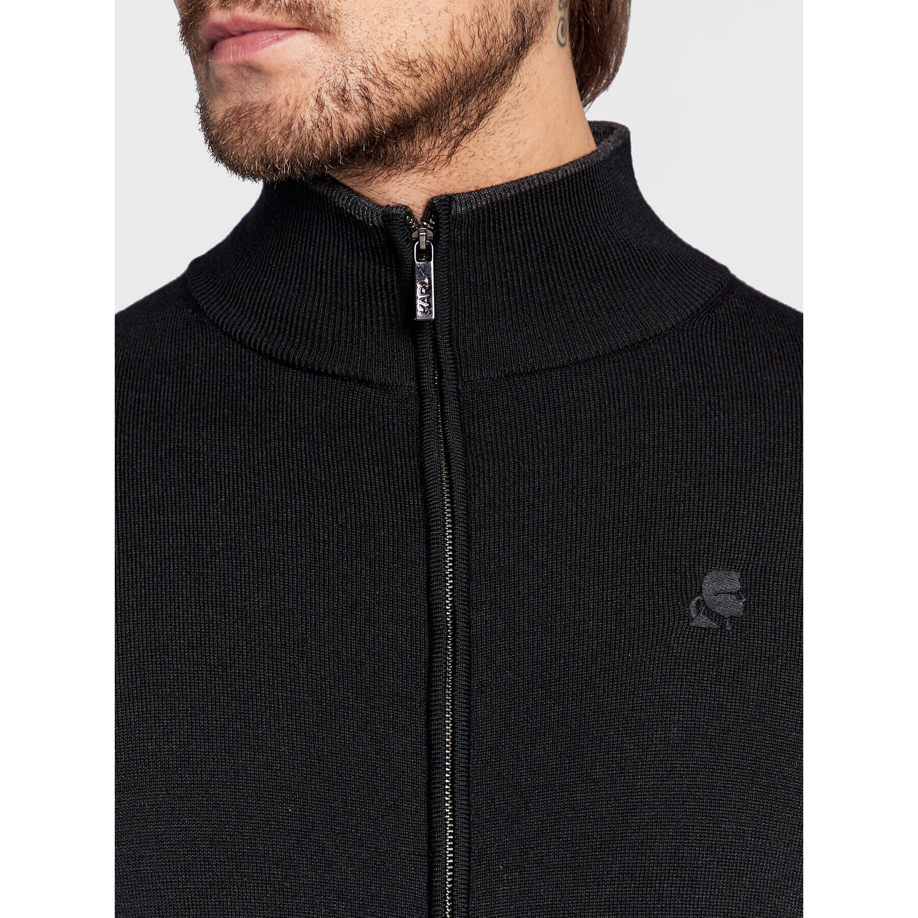 KARL LAGERFELD Кардиган 655004 524399 Черен Regular Fit - Pepit.bg