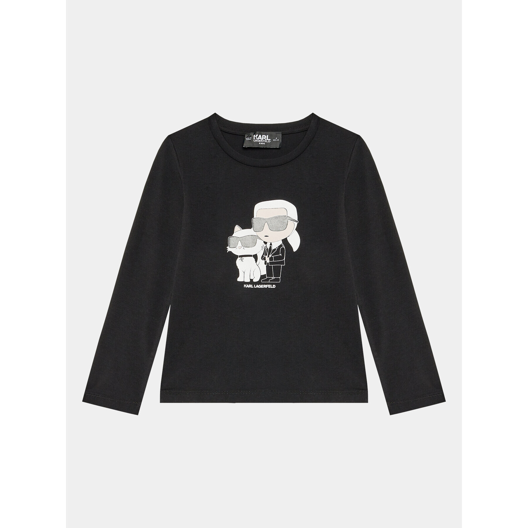 Karl Lagerfeld Kids Блуза Z15442 D Черен Regular Fit - Pepit.bg