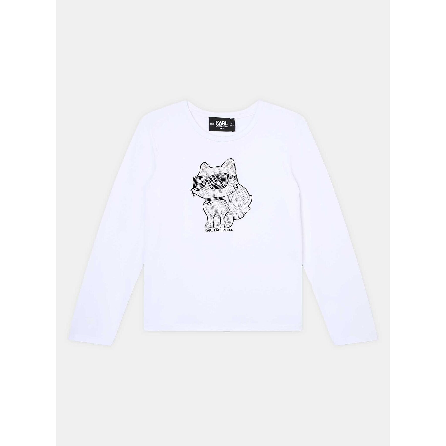 Karl Lagerfeld Kids Блуза Z15444 D Бял Regular Fit - Pepit.bg