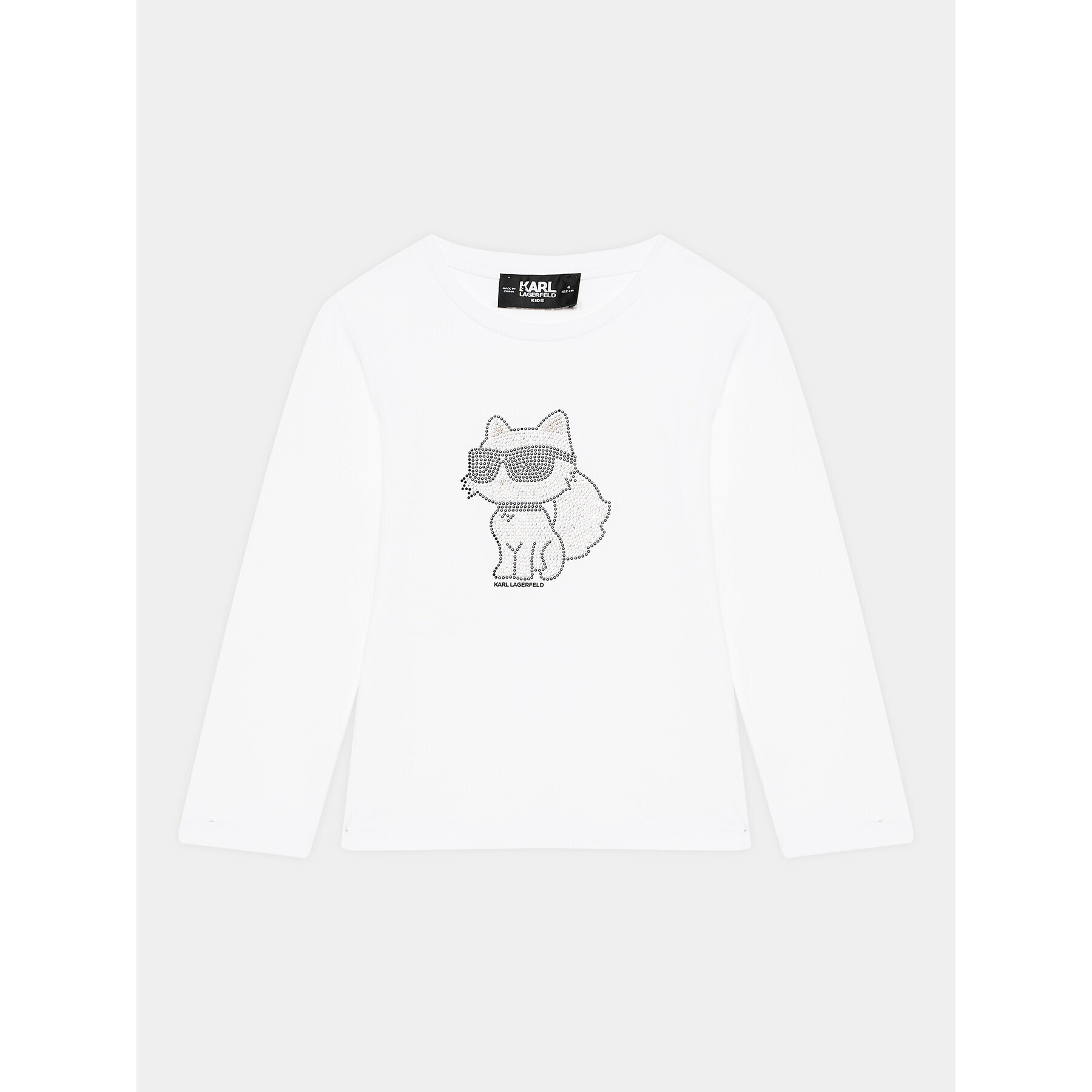 Karl Lagerfeld Kids Блуза Z15444 S Бял Regular Fit - Pepit.bg