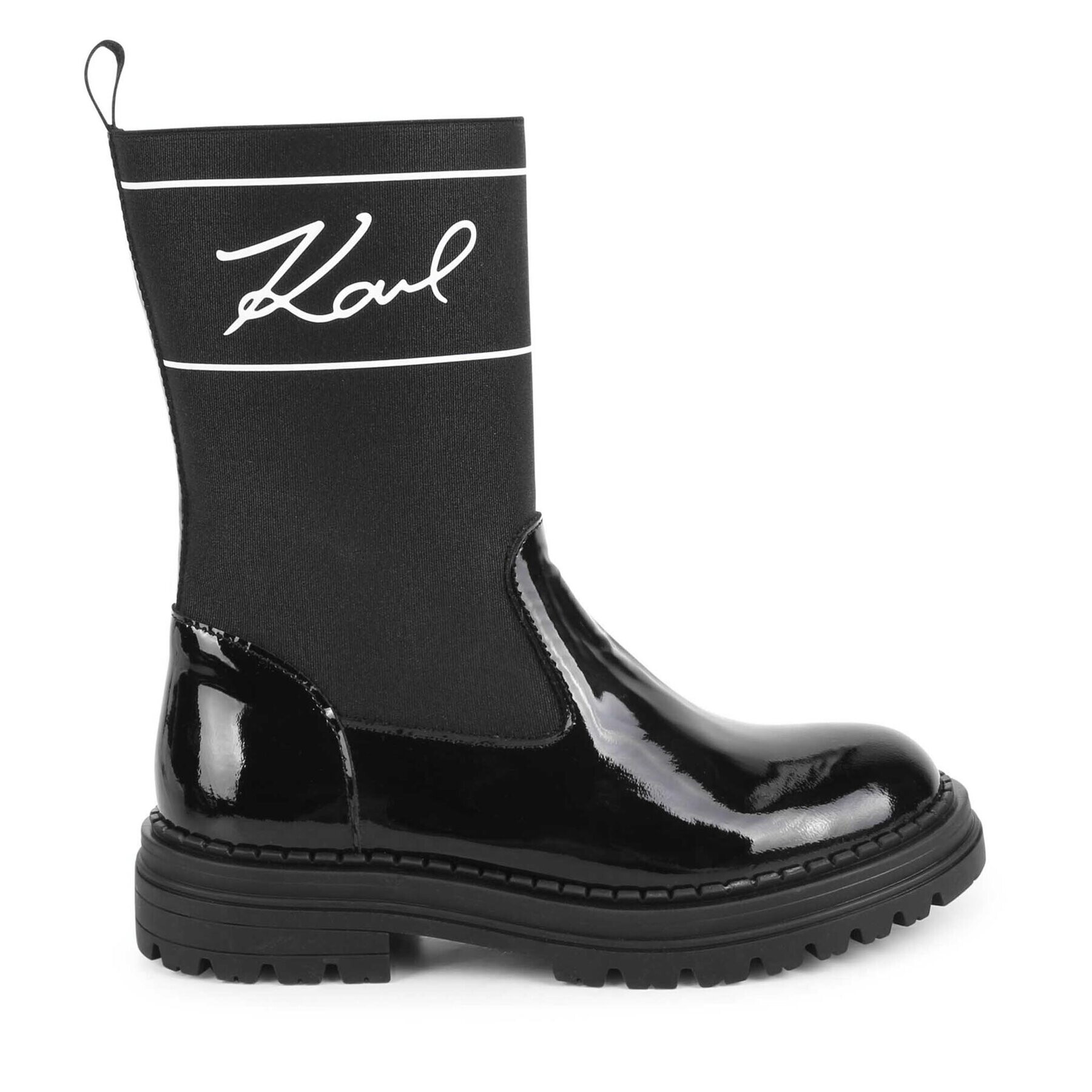 Karl Lagerfeld Kids Ботуши Z19114 S Черен - Pepit.bg