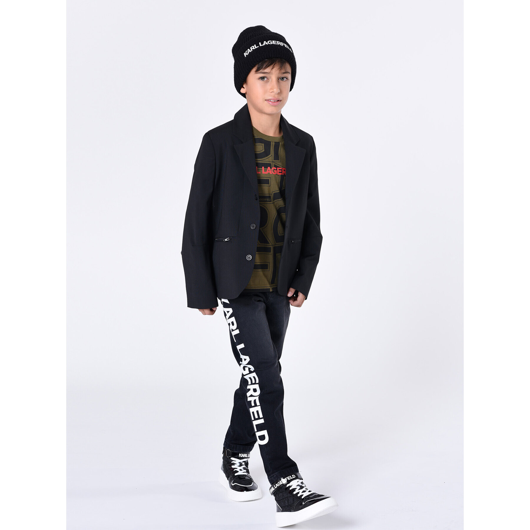 Karl Lagerfeld Kids Дънки Z24168 D Черен Tapered Fit - Pepit.bg