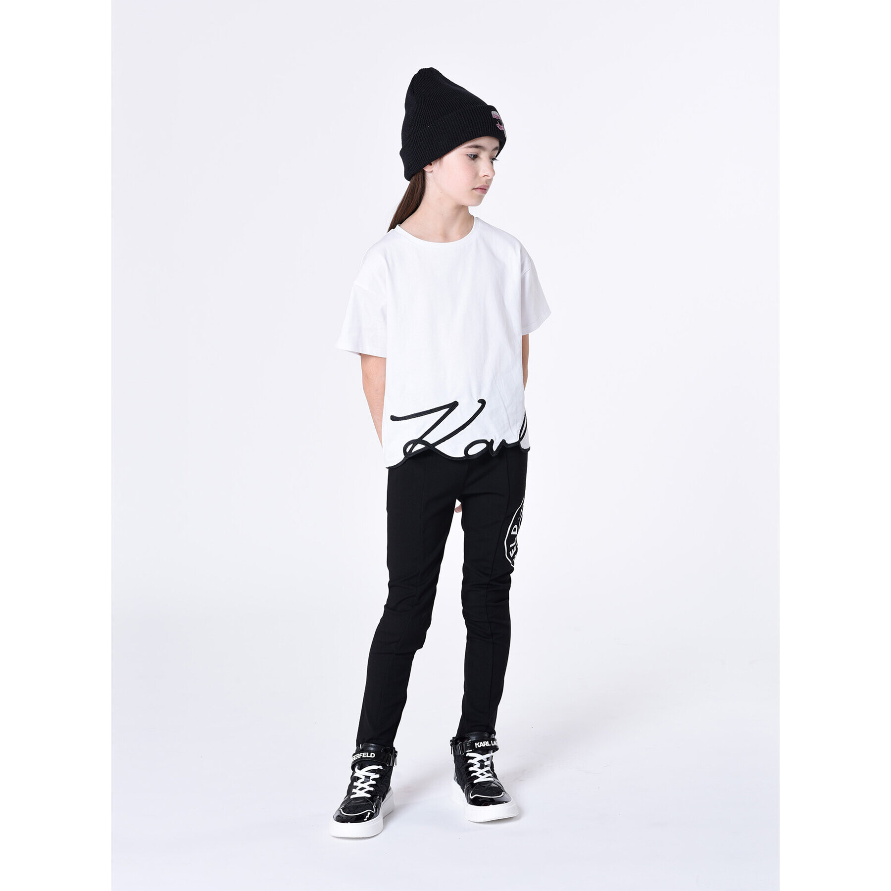 Karl Lagerfeld Kids Долнище анцуг Z14216 D Черен Regular Fit - Pepit.bg