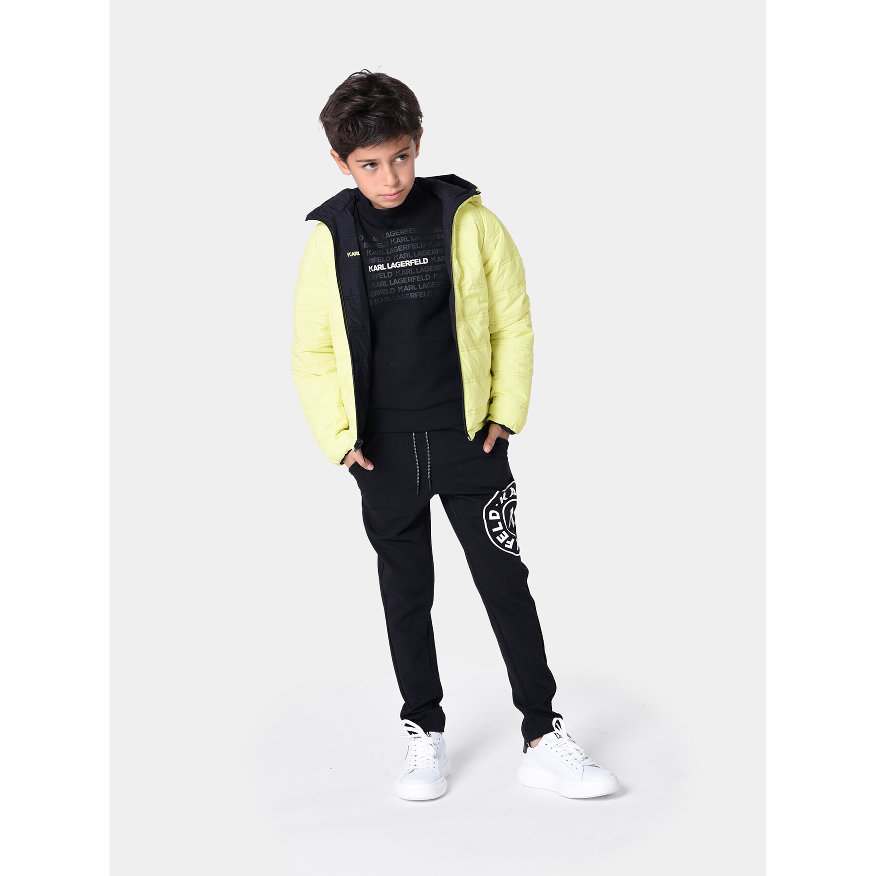 Karl Lagerfeld Kids Долнище анцуг Z24164 D Черен Regular Fit - Pepit.bg