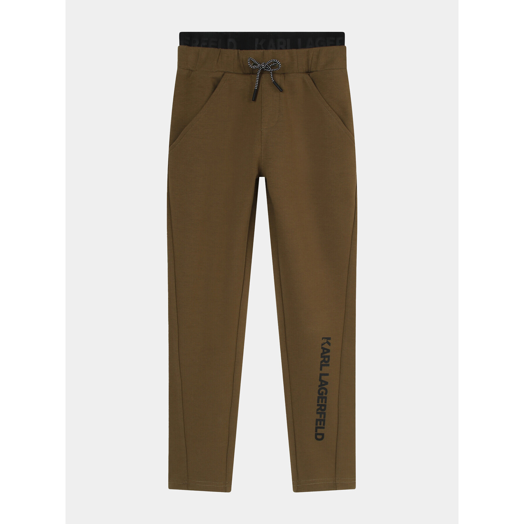 Karl Lagerfeld Kids Долнище анцуг Z24164 S Каки Regular Fit - Pepit.bg