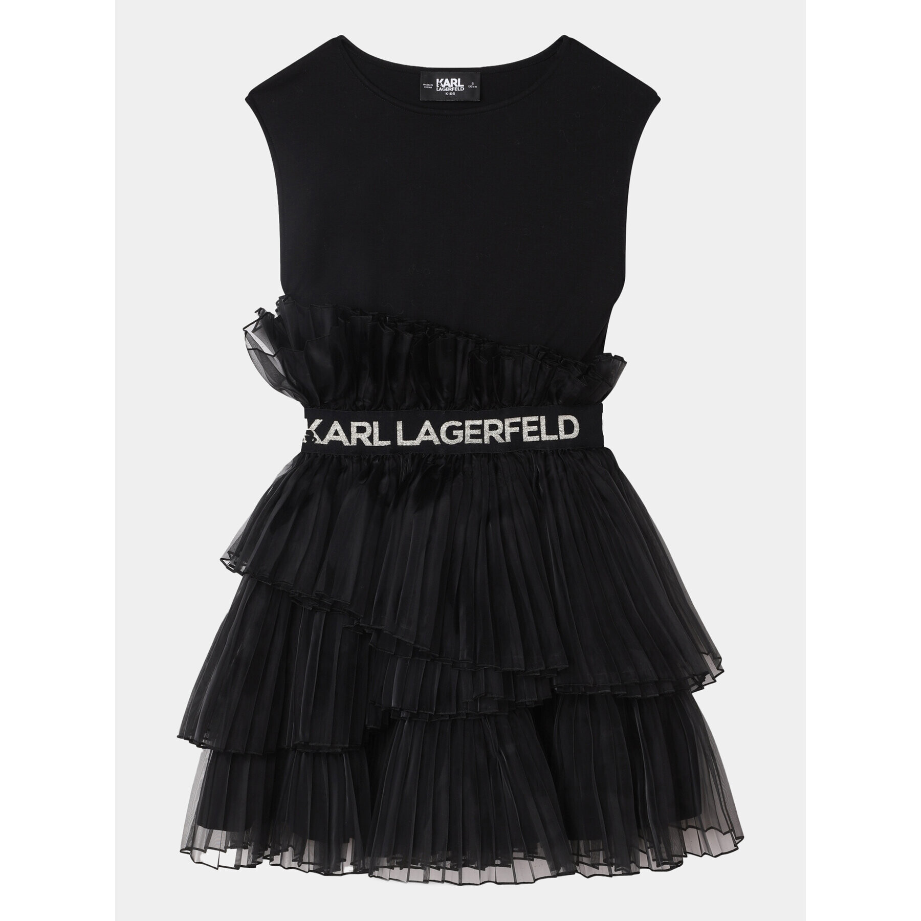 Karl Lagerfeld Kids Ежедневна рокля Z12260 S Черен Regular Fit - Pepit.bg