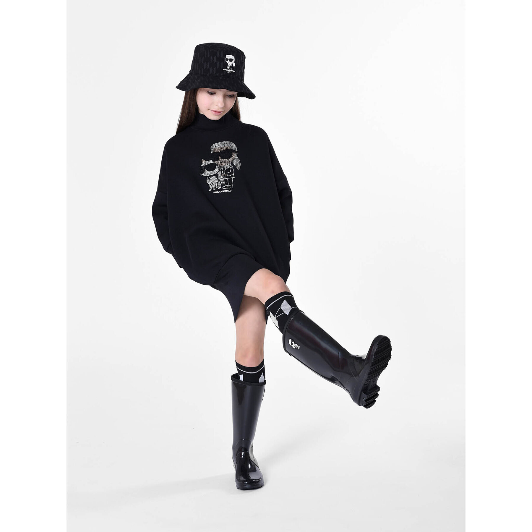 Karl Lagerfeld Kids Капела Z11062 Черен - Pepit.bg