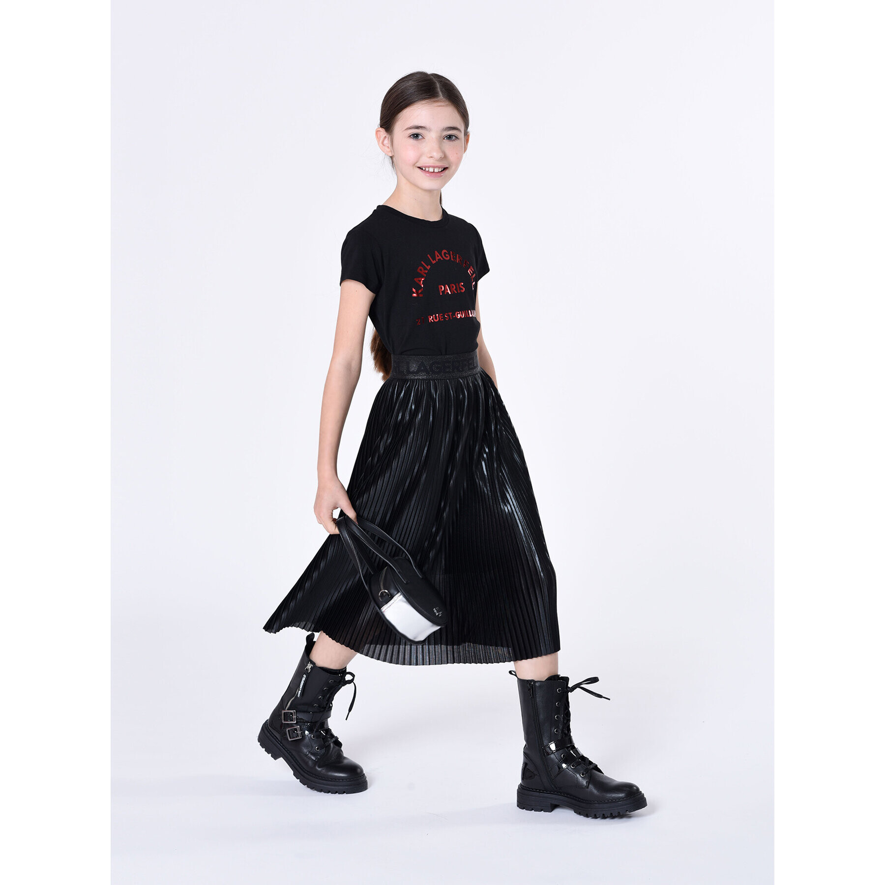 Karl Lagerfeld Kids Пола Z13093 S Черен Regular Fit - Pepit.bg