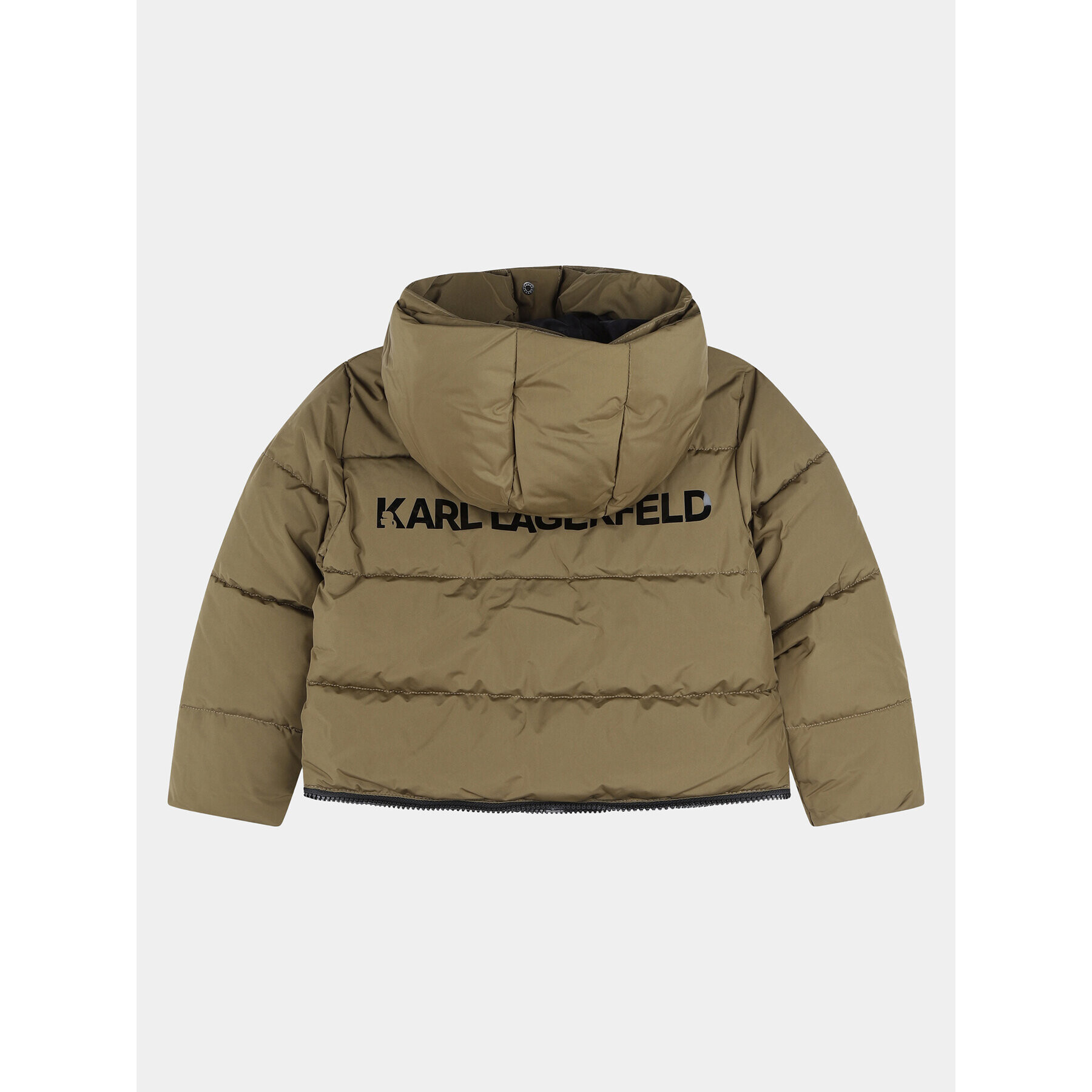 Karl Lagerfeld Kids Пухено яке Z16167 D Каки Regular Fit - Pepit.bg