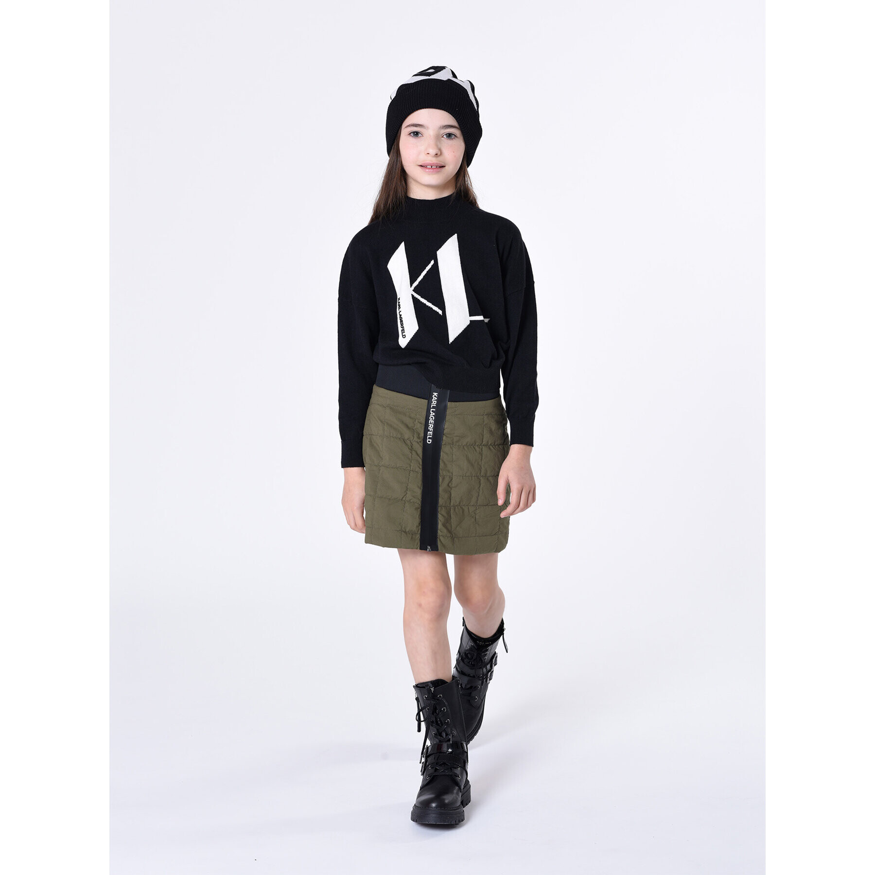 Karl Lagerfeld Kids Пуловер Z15453 D Черен Regular Fit - Pepit.bg