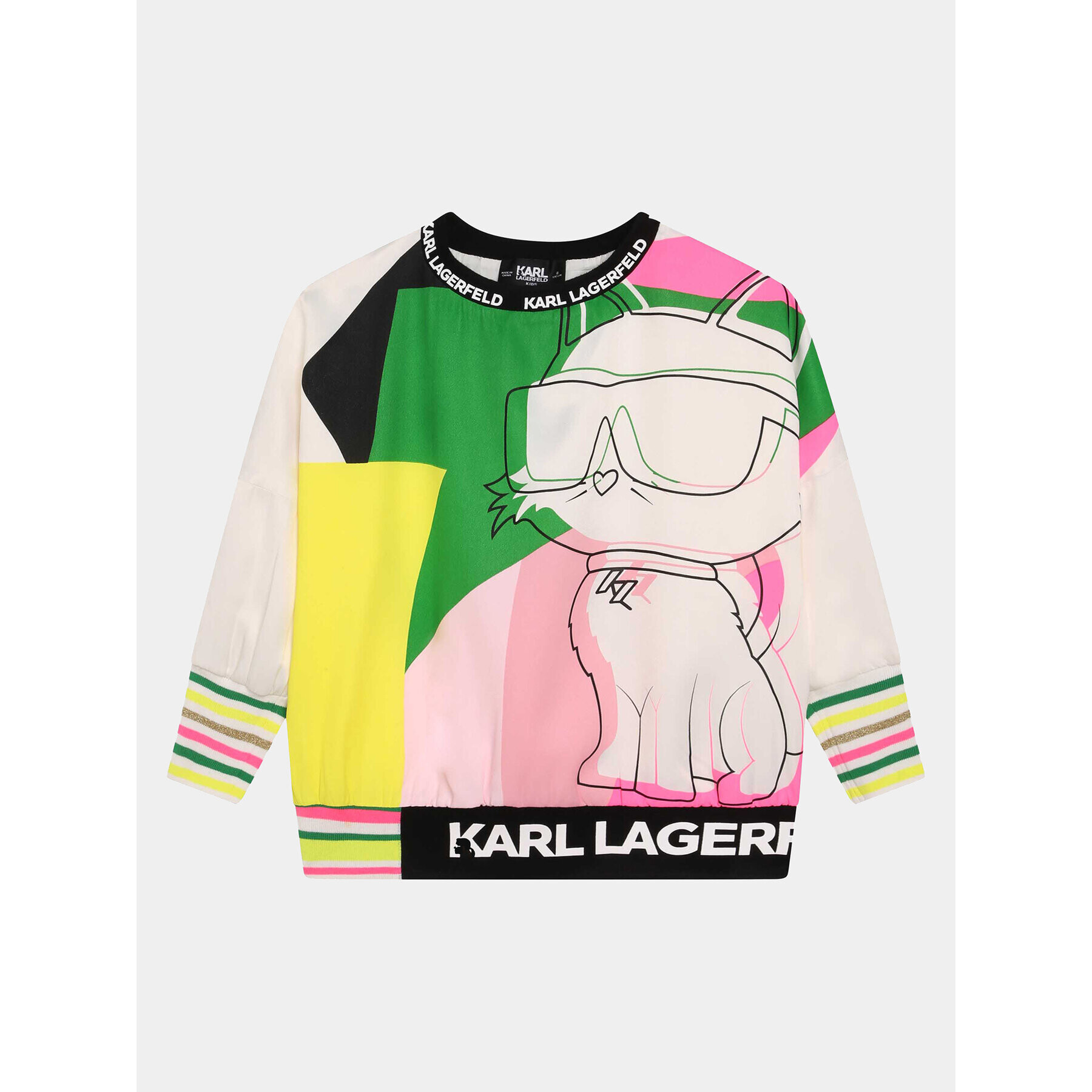 Karl Lagerfeld Kids Суитшърт Z15445 M Цветен Regular Fit - Pepit.bg