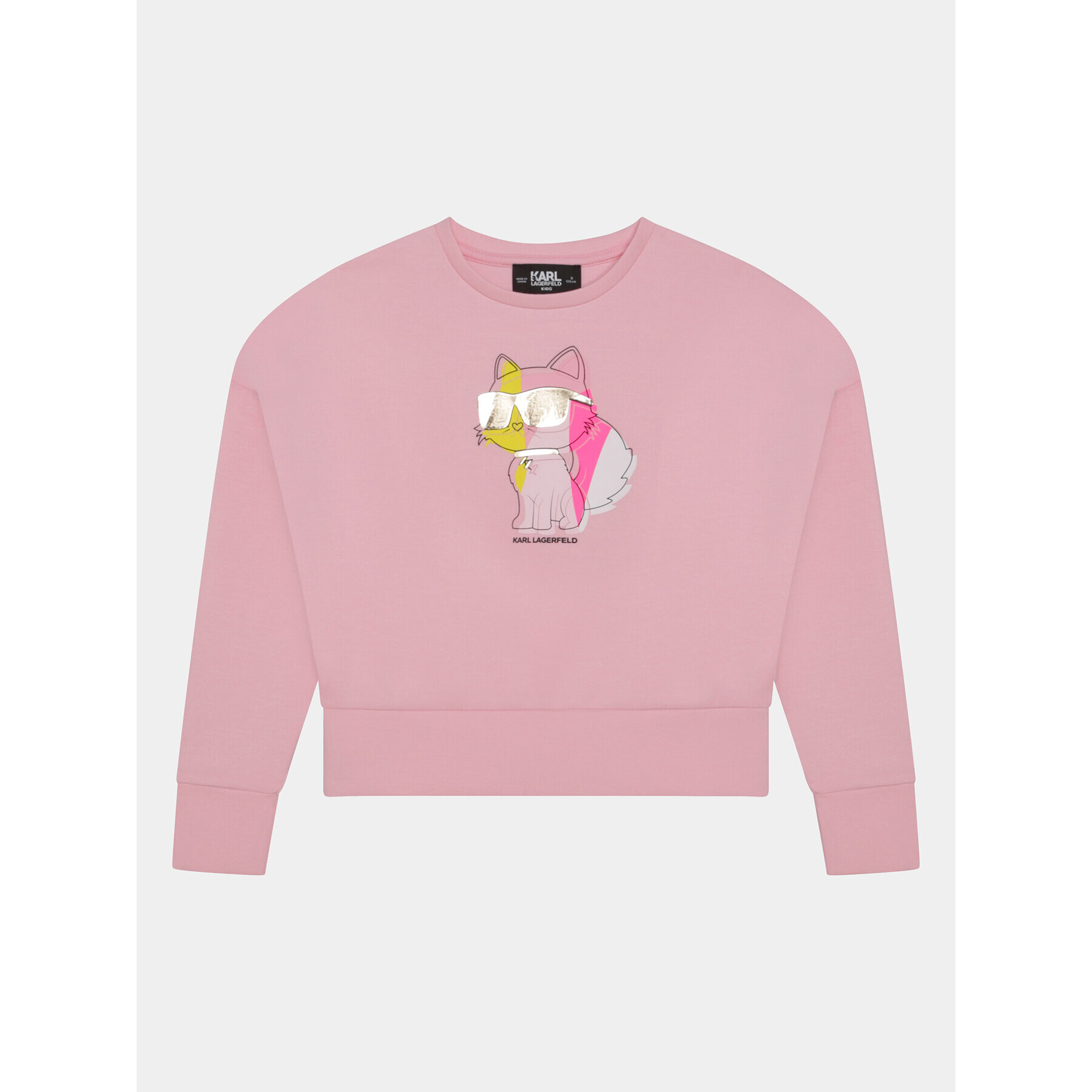 Karl Lagerfeld Kids Суитшърт Z15456 M Розов Regular Fit - Pepit.bg