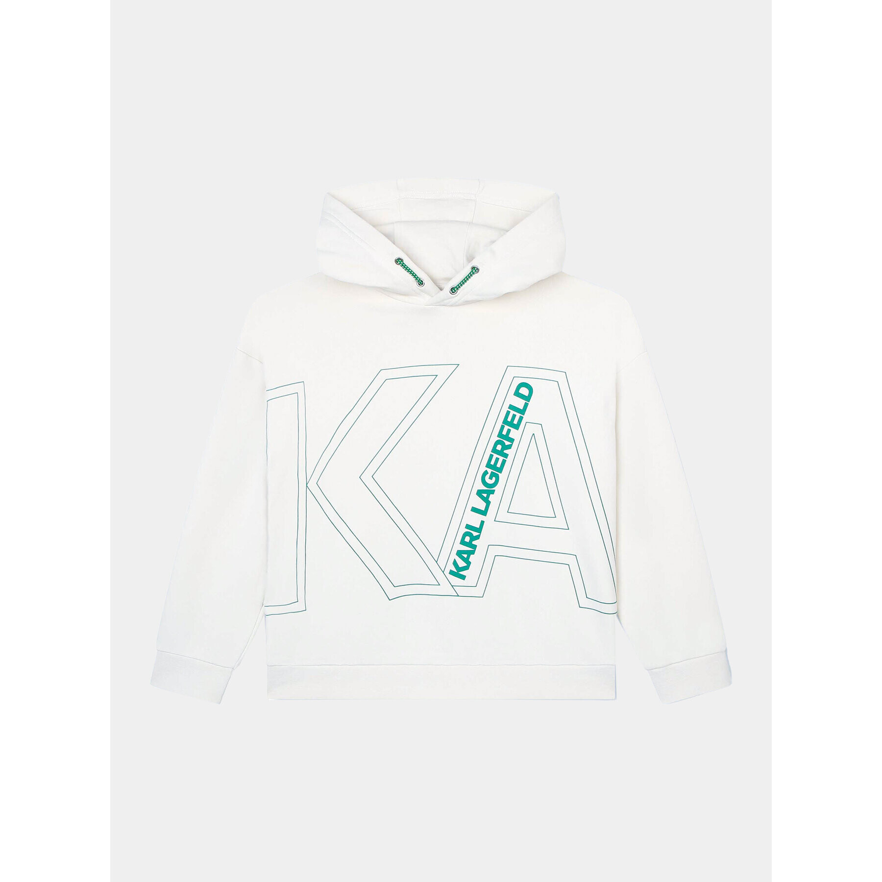 Karl Lagerfeld Kids Суитшърт Z25431 M Бял Regular Fit - Pepit.bg
