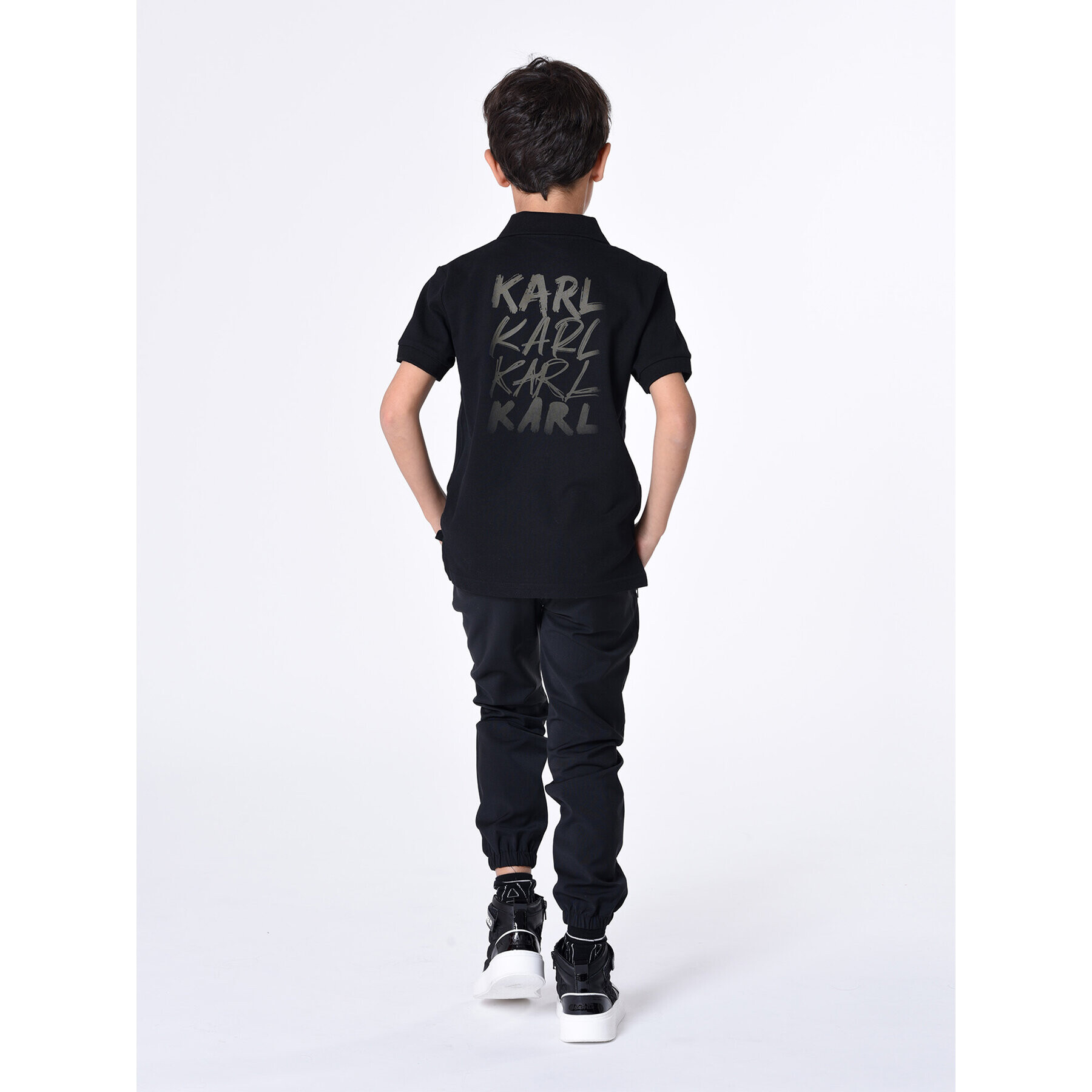 Karl Lagerfeld Kids Текстилни панталони Z24167 D Черен Regular Fit - Pepit.bg