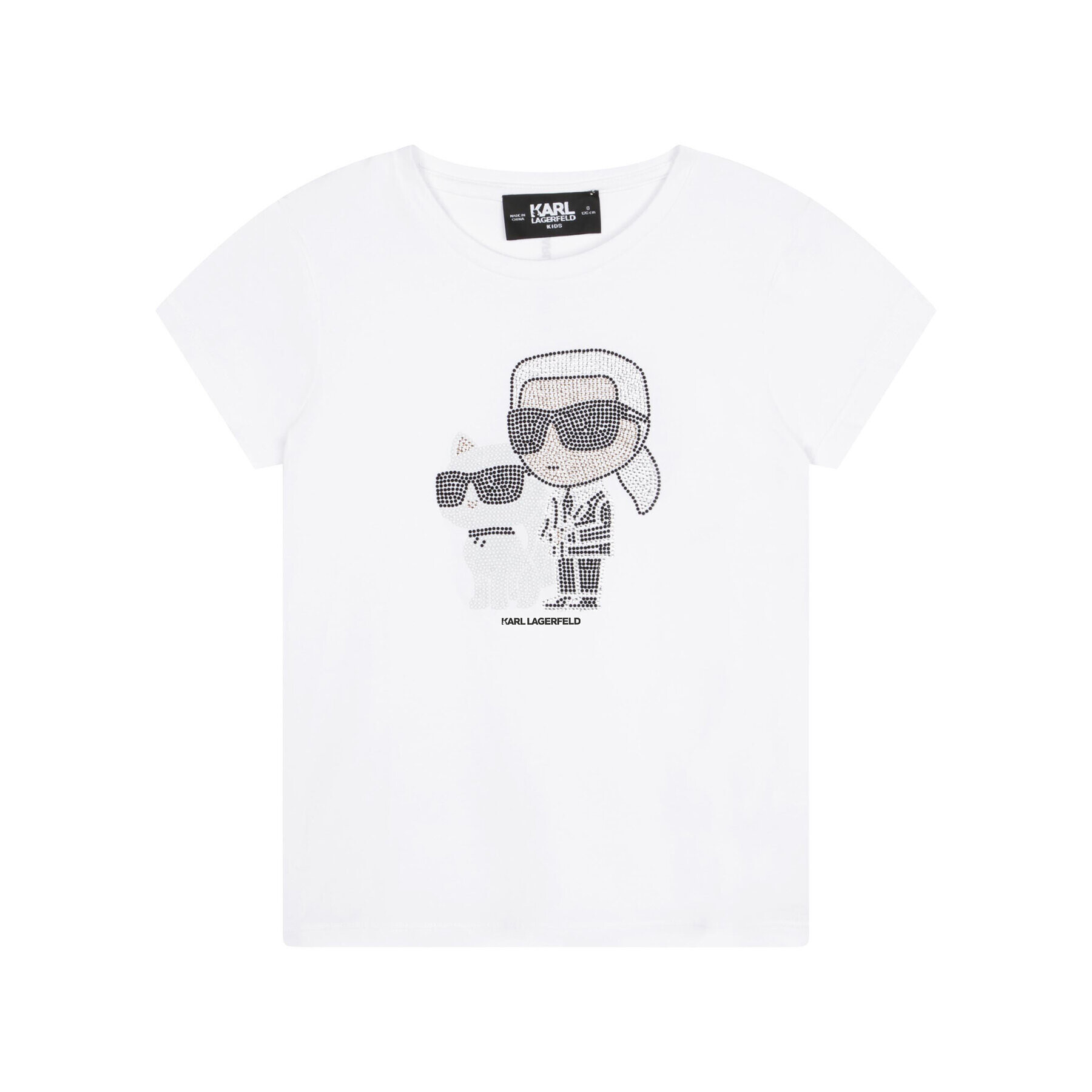 Karl Lagerfeld Kids Тишърт Z15420 D Бял Regular Fit - Pepit.bg